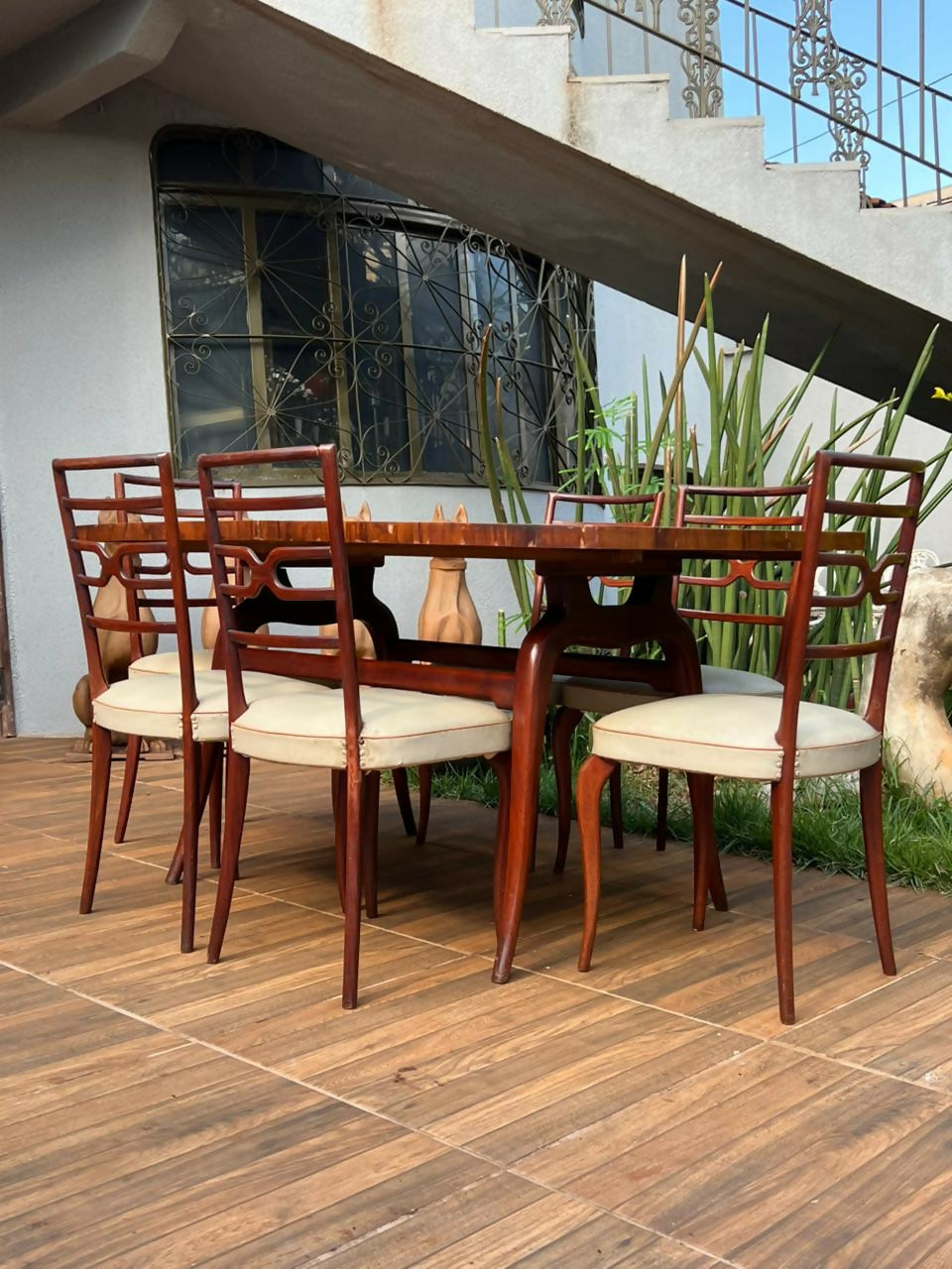 Mesa de Jantar Design anos 60 com 6 cadeiras - estilo Scapinelli