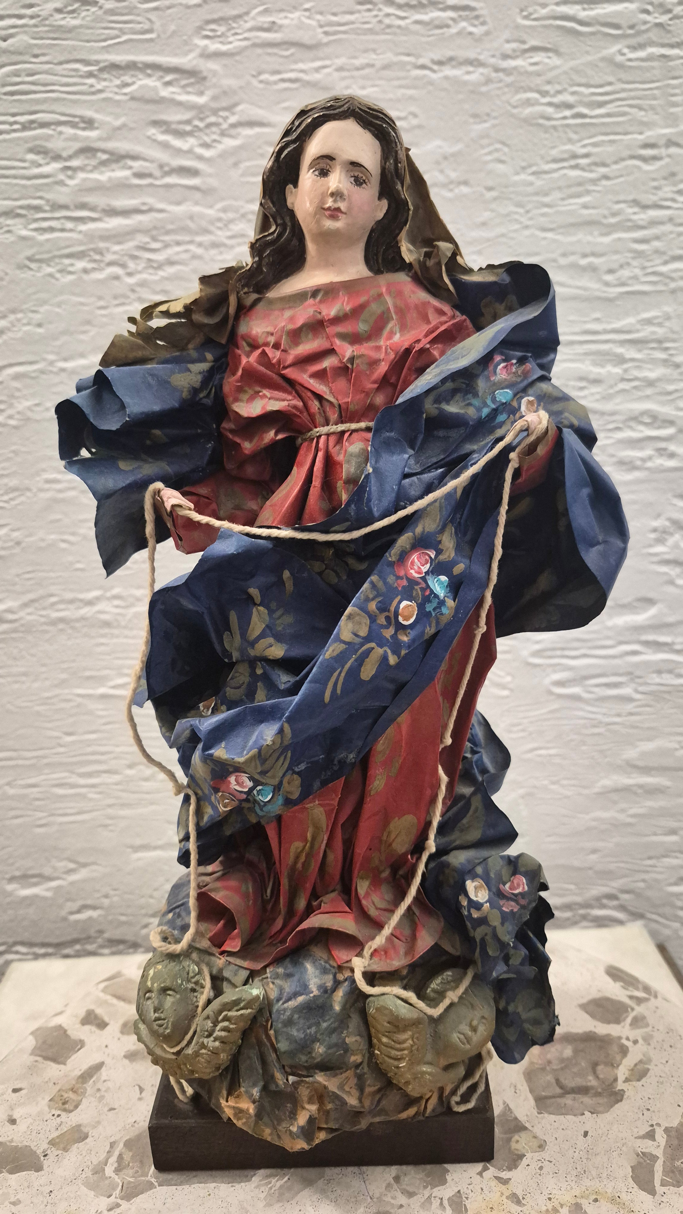 Escultura arte sacra em papel Nossa Senhora da Conceição