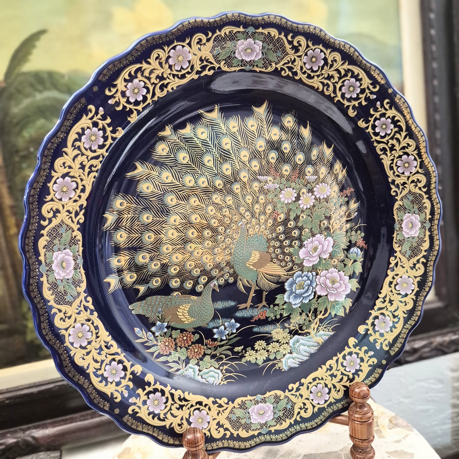 Prato maravilhoso em porcelana japonesa (importado pelo El Corte Inglés). Inteiro dourado a ouro