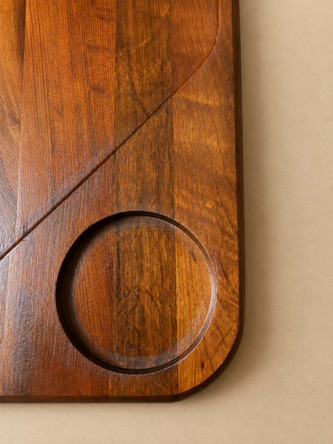Petisqueira Tropic Art em madeira taqueada (DMCPS_403)