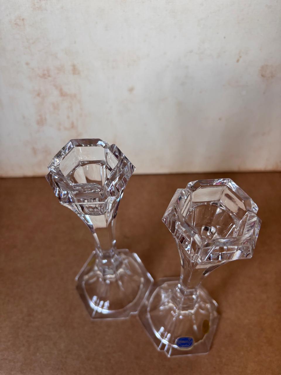 Par de castiçais em cristal Bohemia (DMCPS_346)