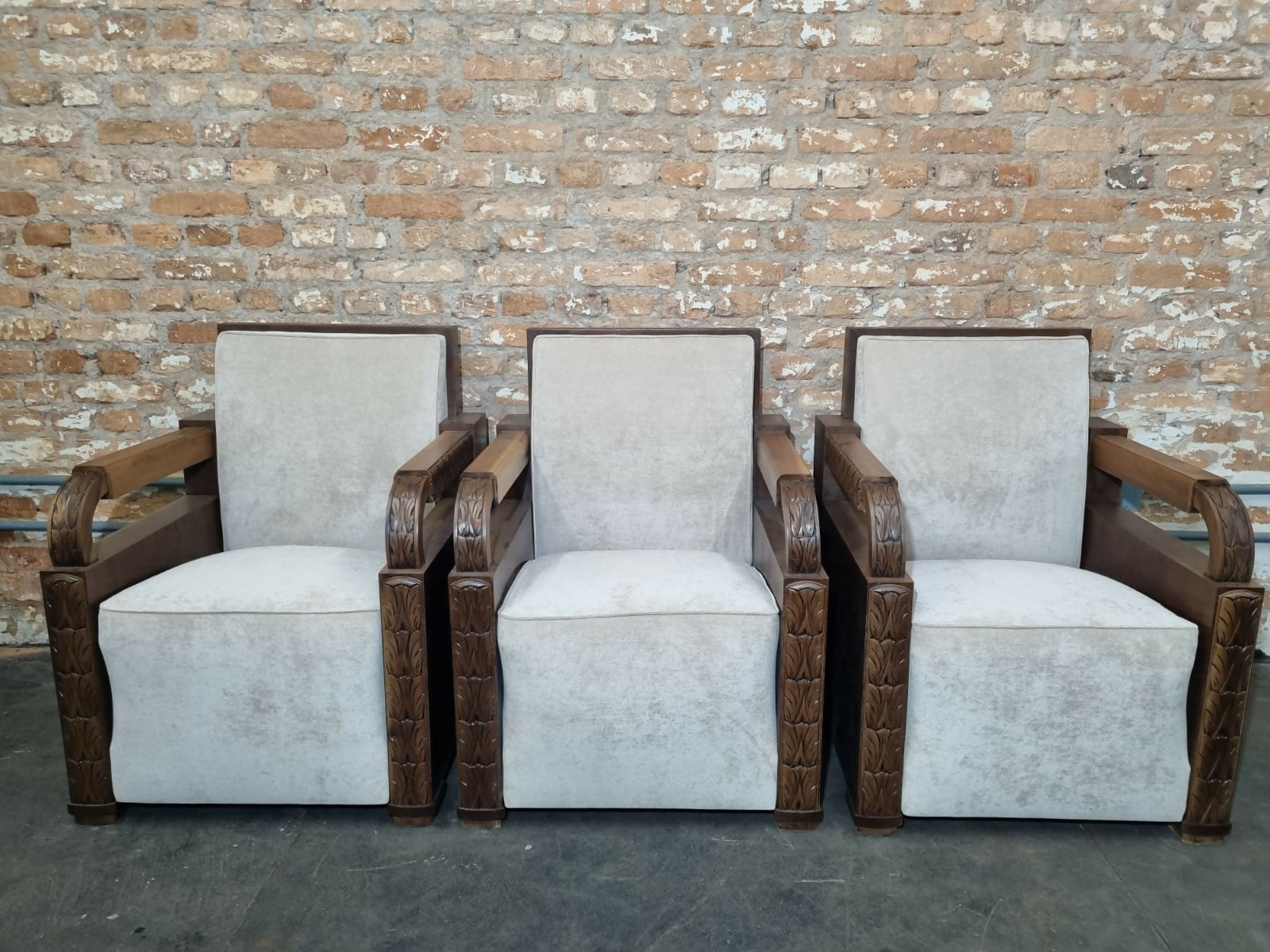 Conjunto de Sofá anos 40 Art Déco