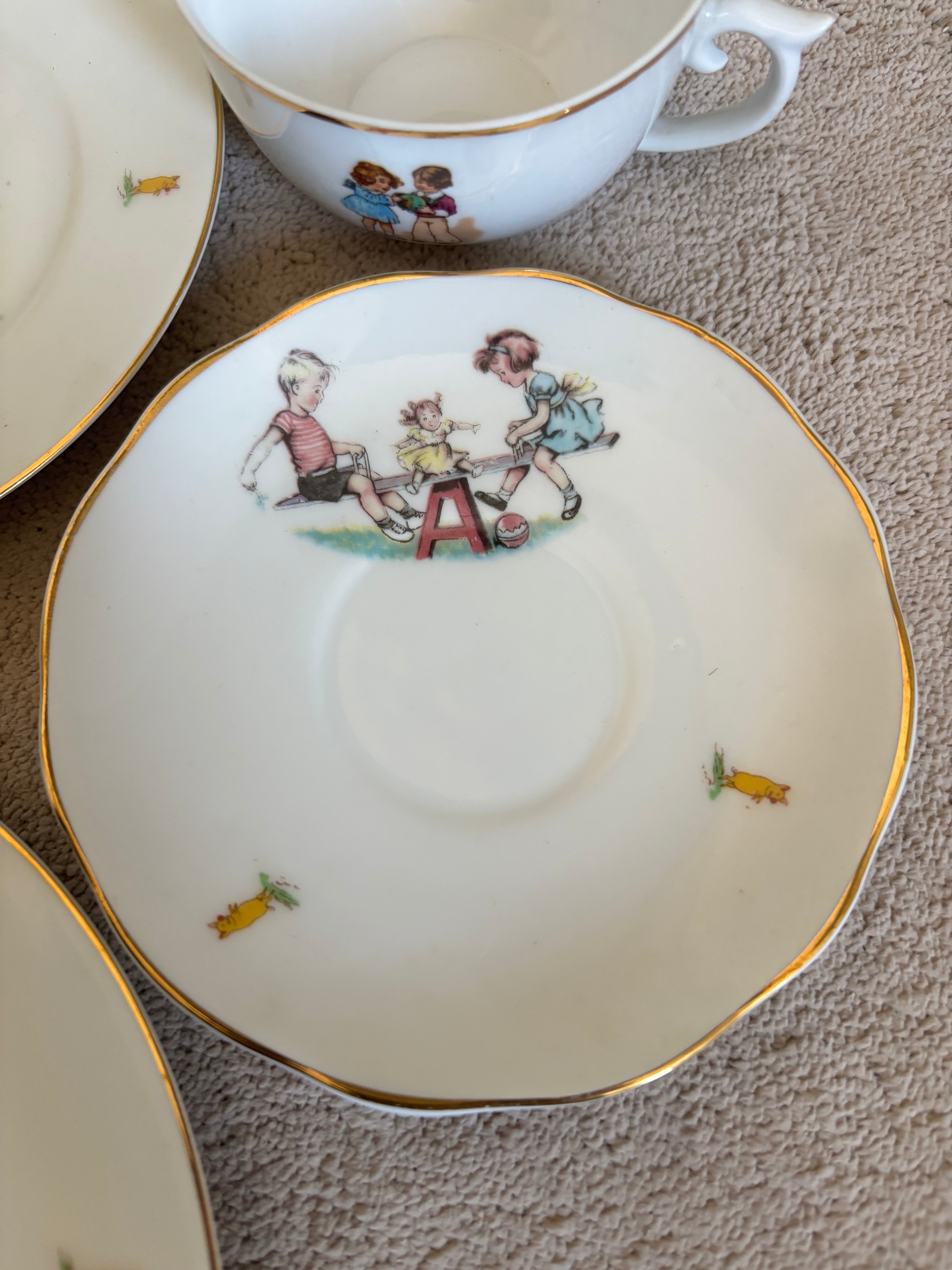 Trio Infantil + Xícara Porcelana Mauá