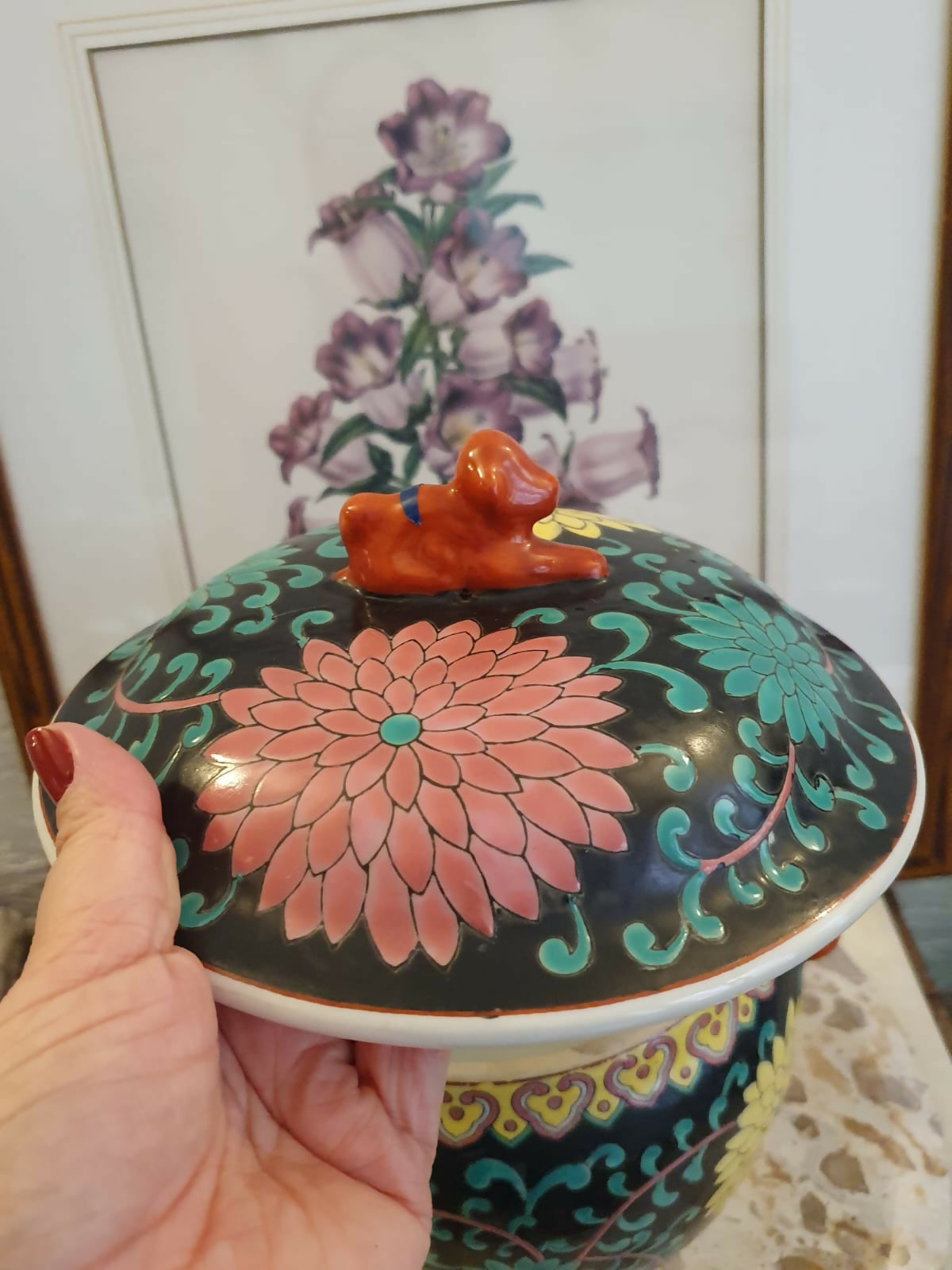 Grande (Mesmo! Tamanho de sopeira) ginger jar chinês, anos 60, família Noir, impecável!