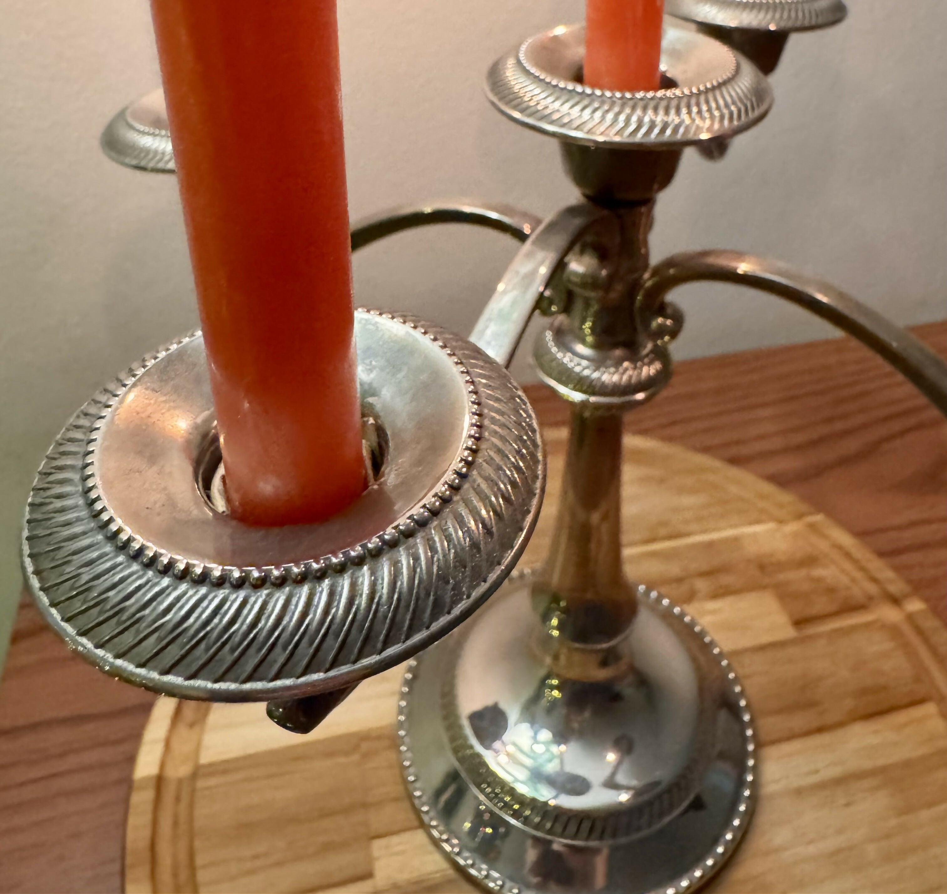 Candelabro de prata para 05 velas