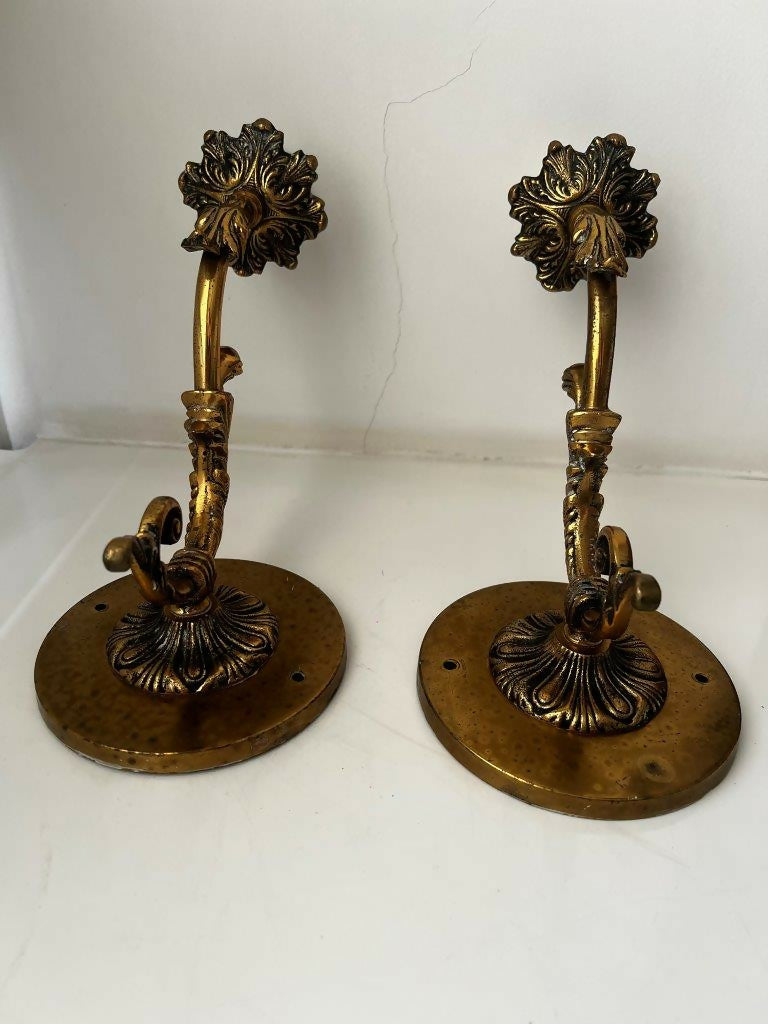 Par arandela candelabro em bronze estilo antigo