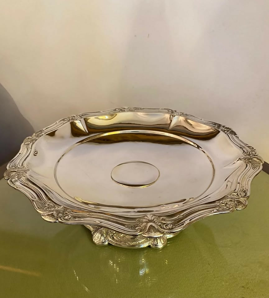 Fruteira ou centro de mesa espessurada a prata