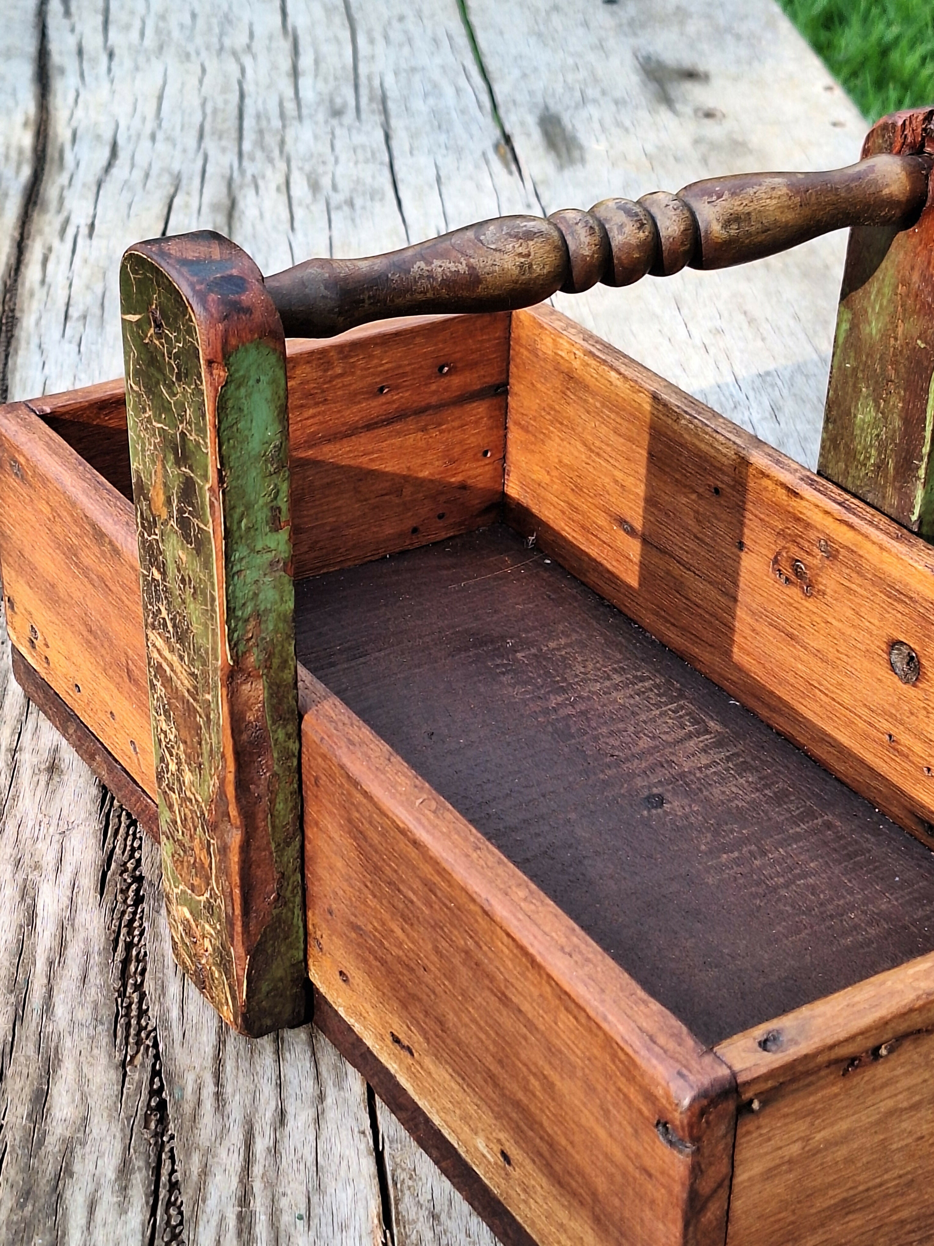 Caixa De Ferramenta Antiga Madeira Maciça Garimpo Mineiro