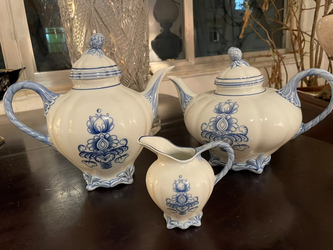 Baixela para chá e café em porcelana espanhola Bidasoa