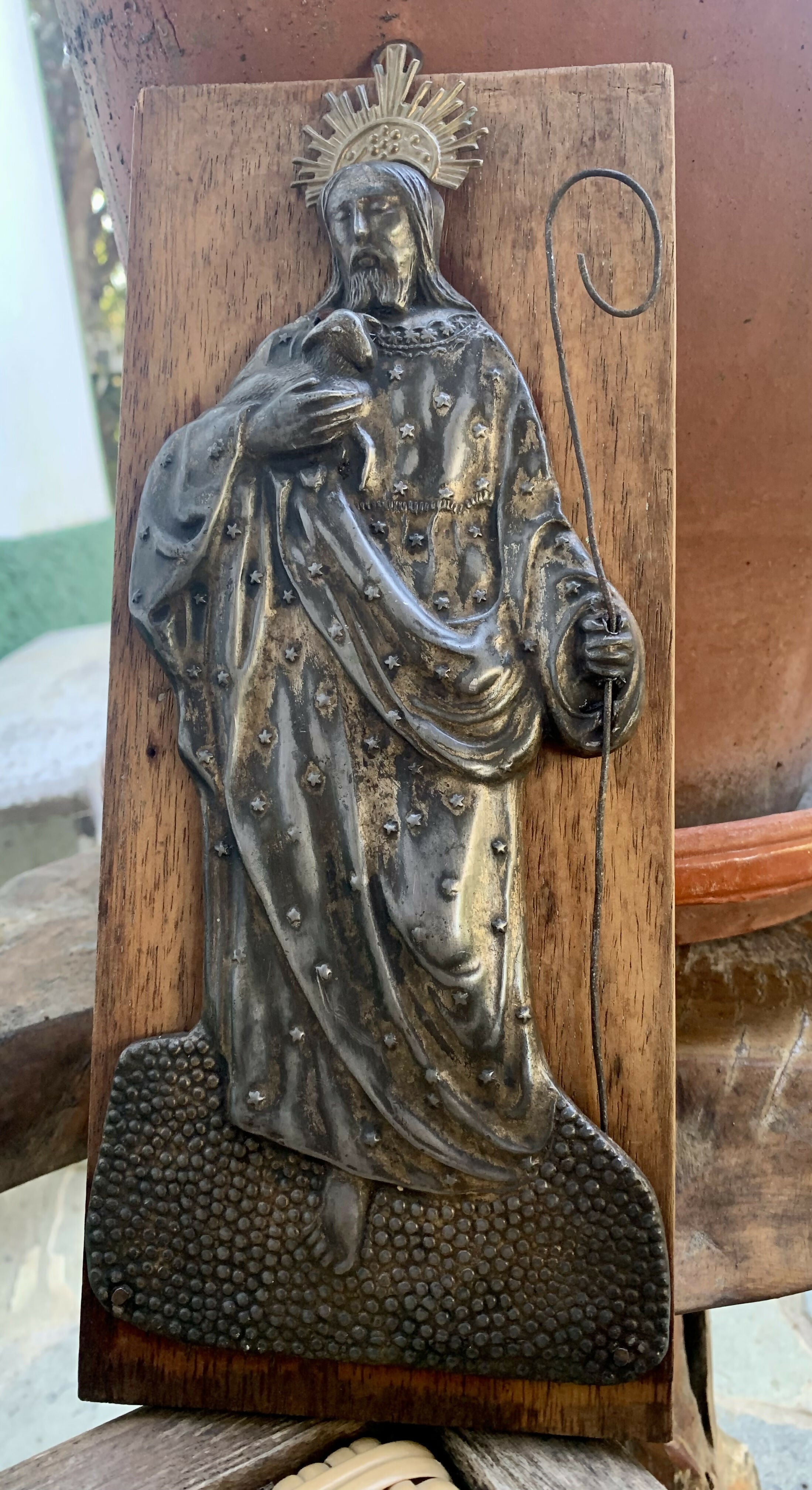 Figura Imagem São João Batista em ferro batido
