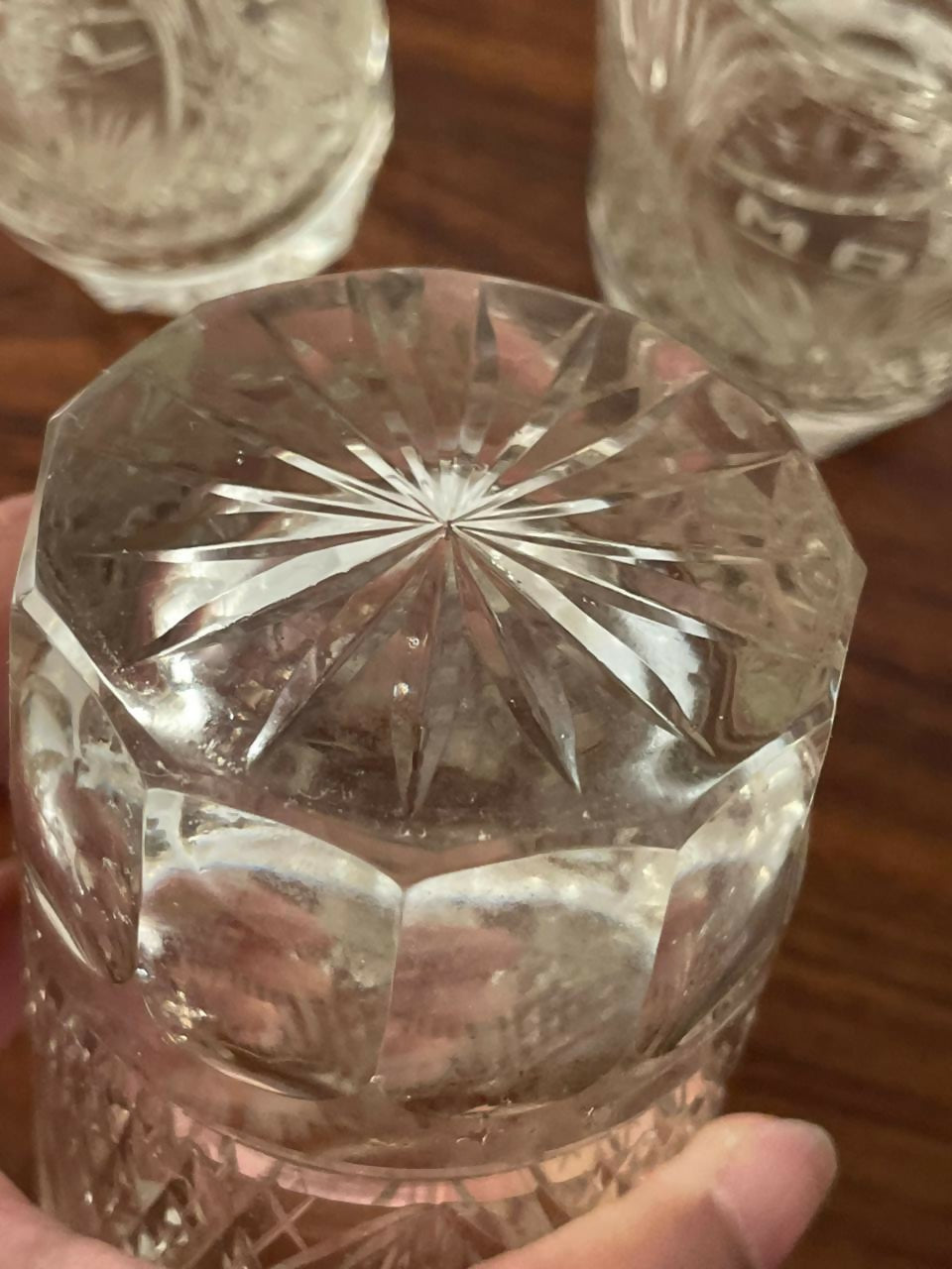 5 Copos em Cristal Lapidado Estelar