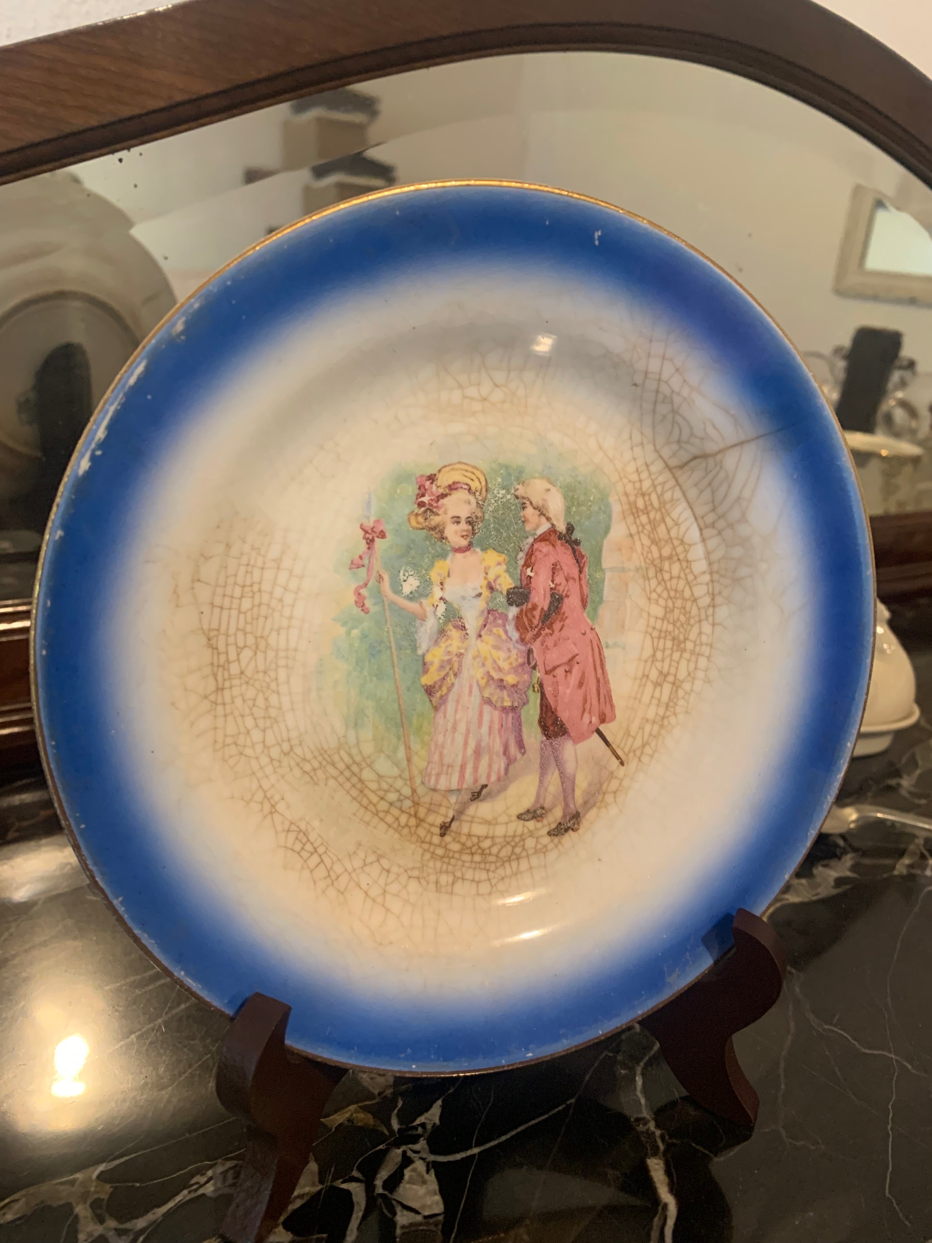 Antiquíssimo e muito raro prato Holandês da marca Petrus Regout &amp; Co. séc XIX