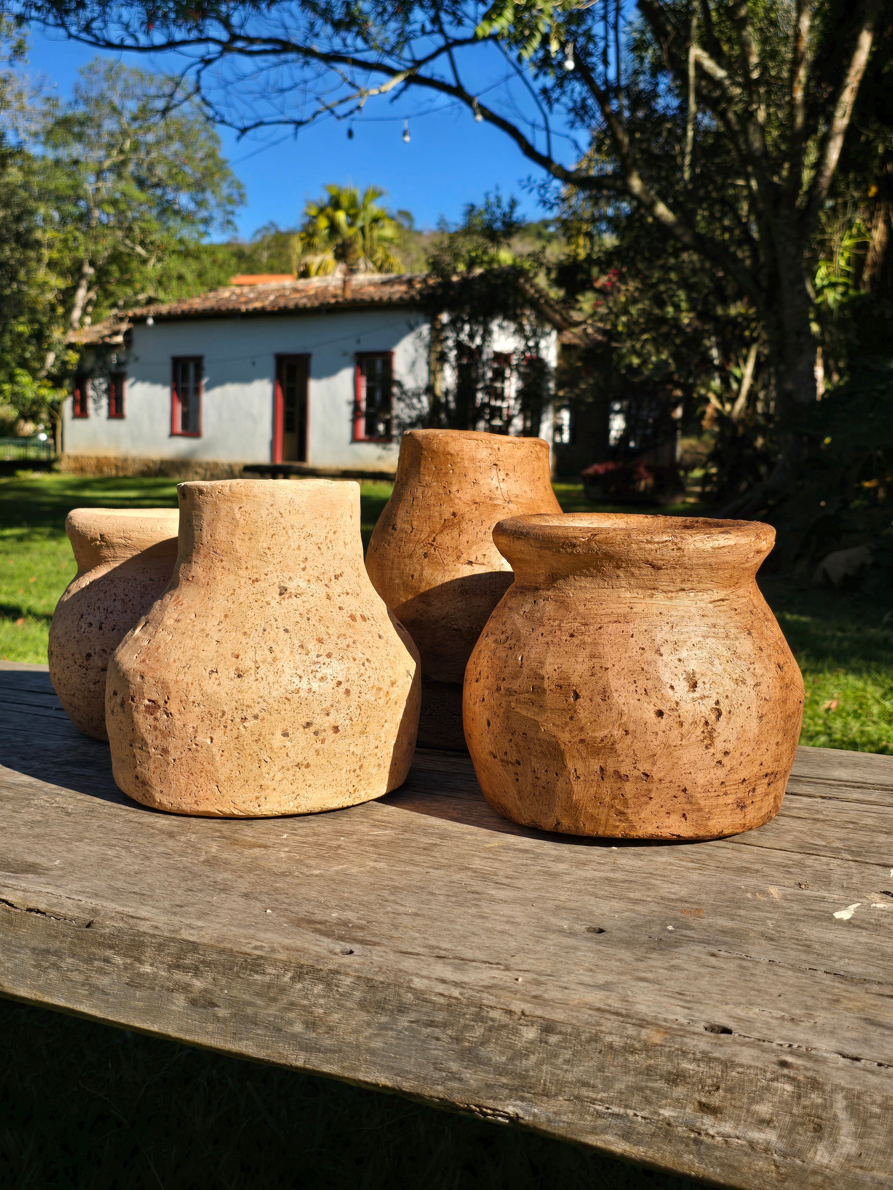Vaso de Barro Natural ou Encerado (Valor Unitário)