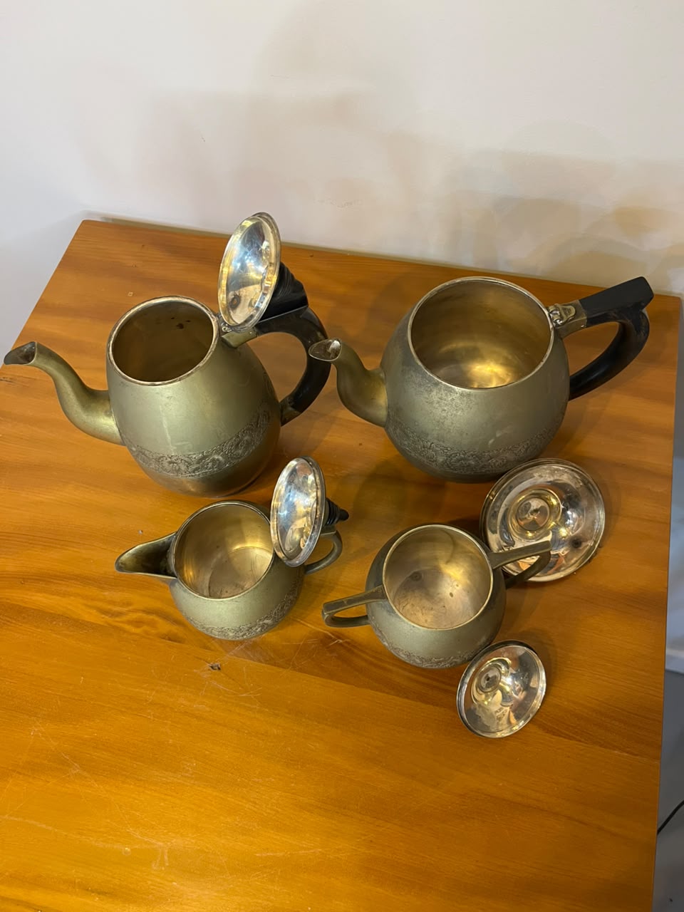 Conjunto de Chá e Café em Latão – 4 Peças