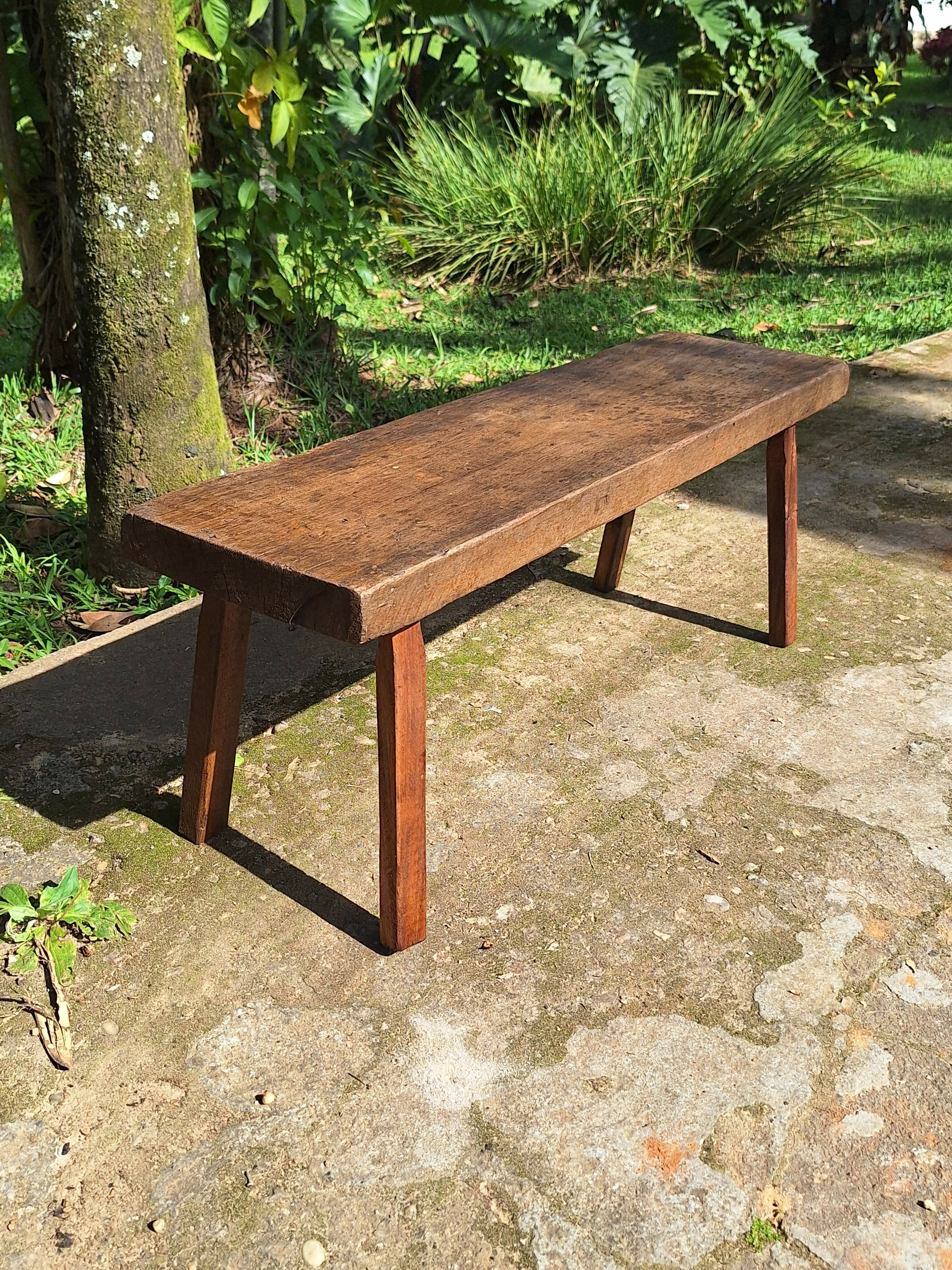 Banco de Dormente Rústico Madeira Maciça Garimpo Mineiro