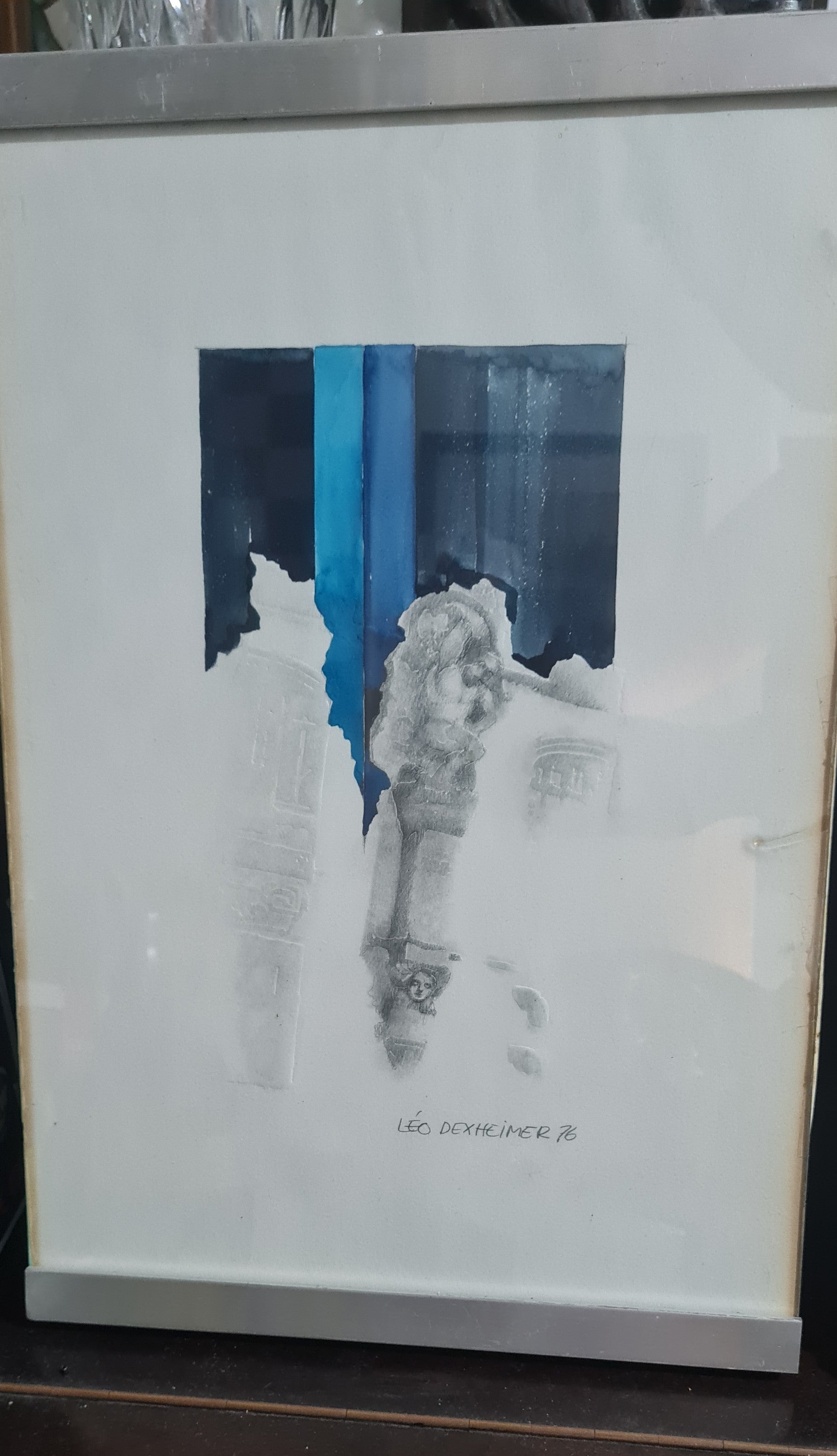 Par de Quadros Originais Leo Dexheimer (Pingente): Autêntico Expressionismo Gaúcho
