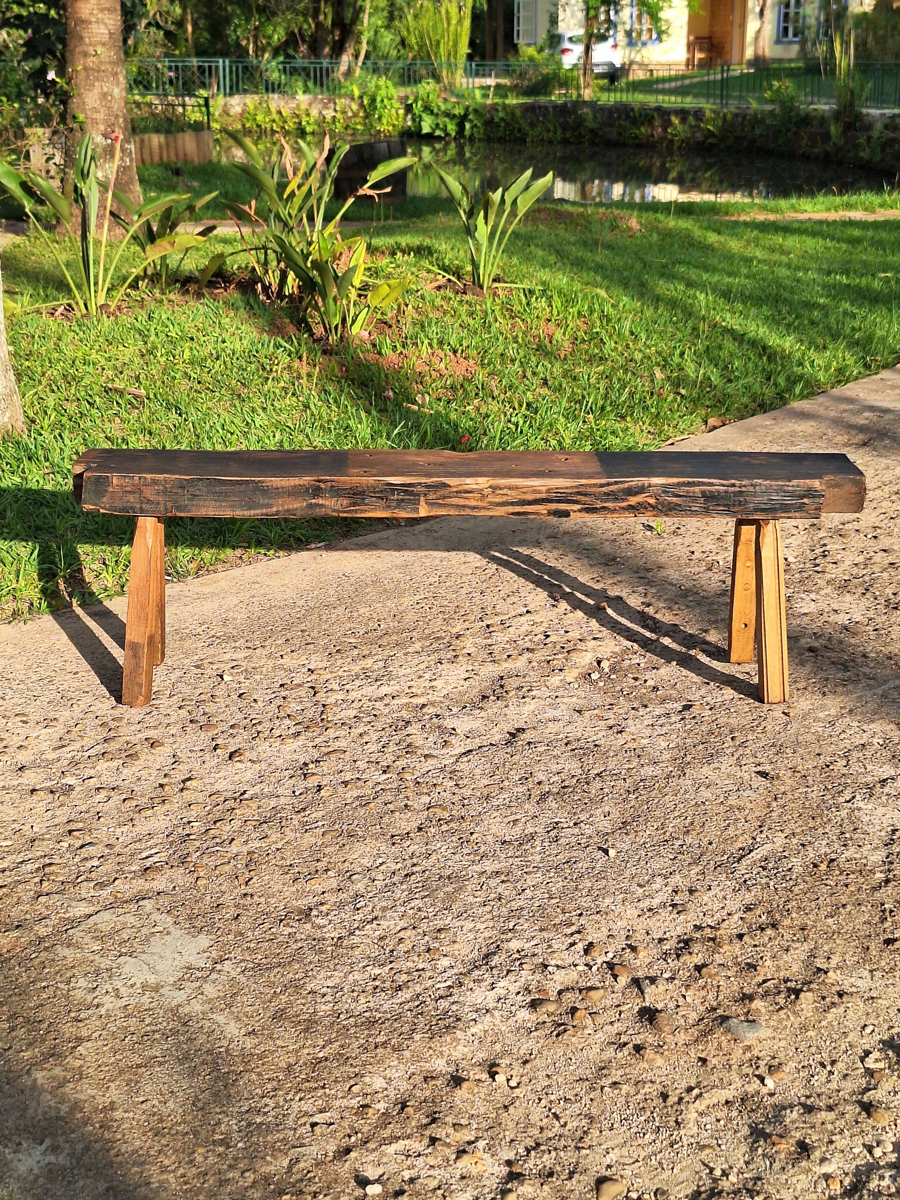 Banco de Dormente Madeira Maciça Garimpo Mineiro