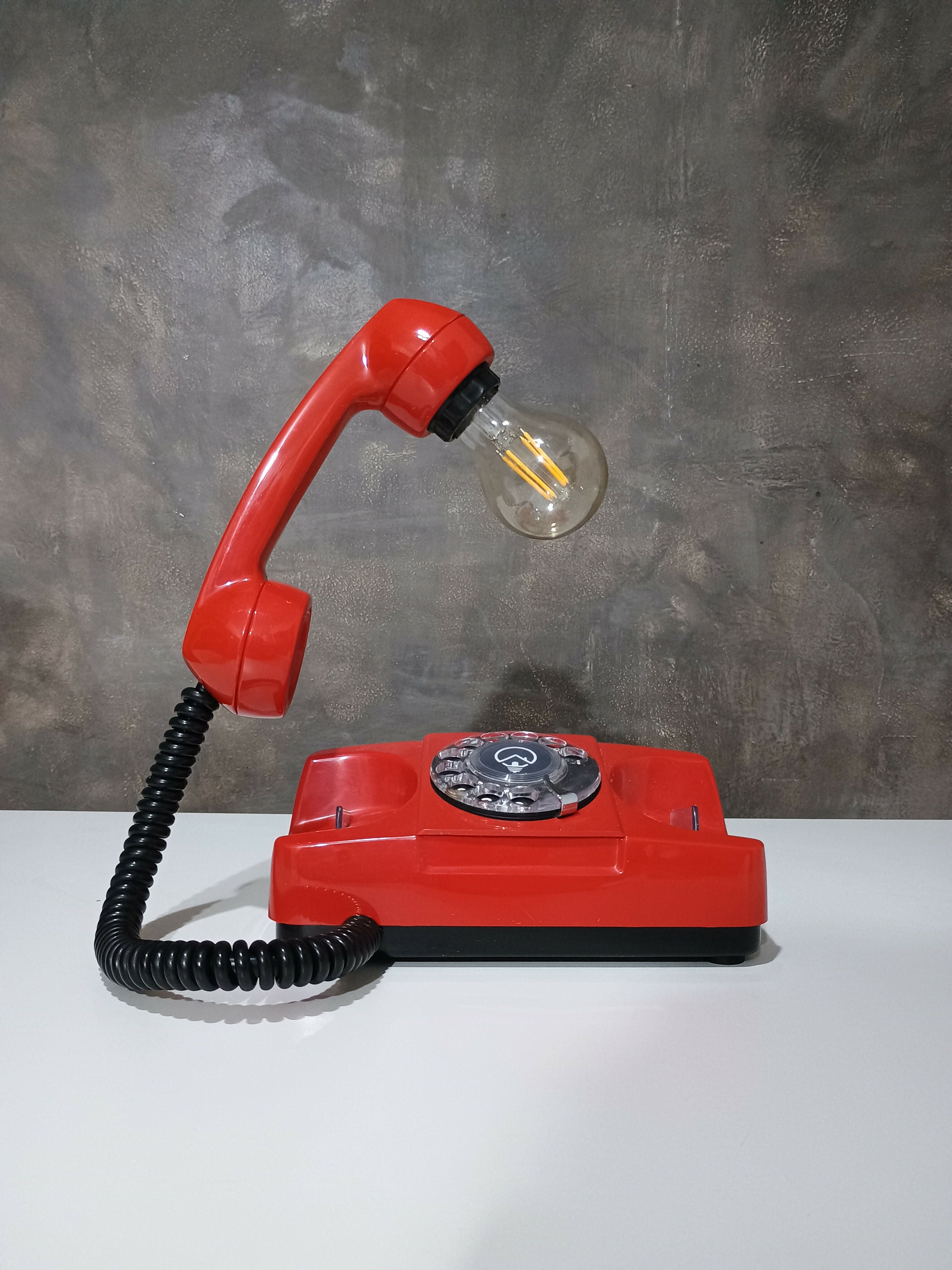 Luminária Colorida Telefone Tijolinho