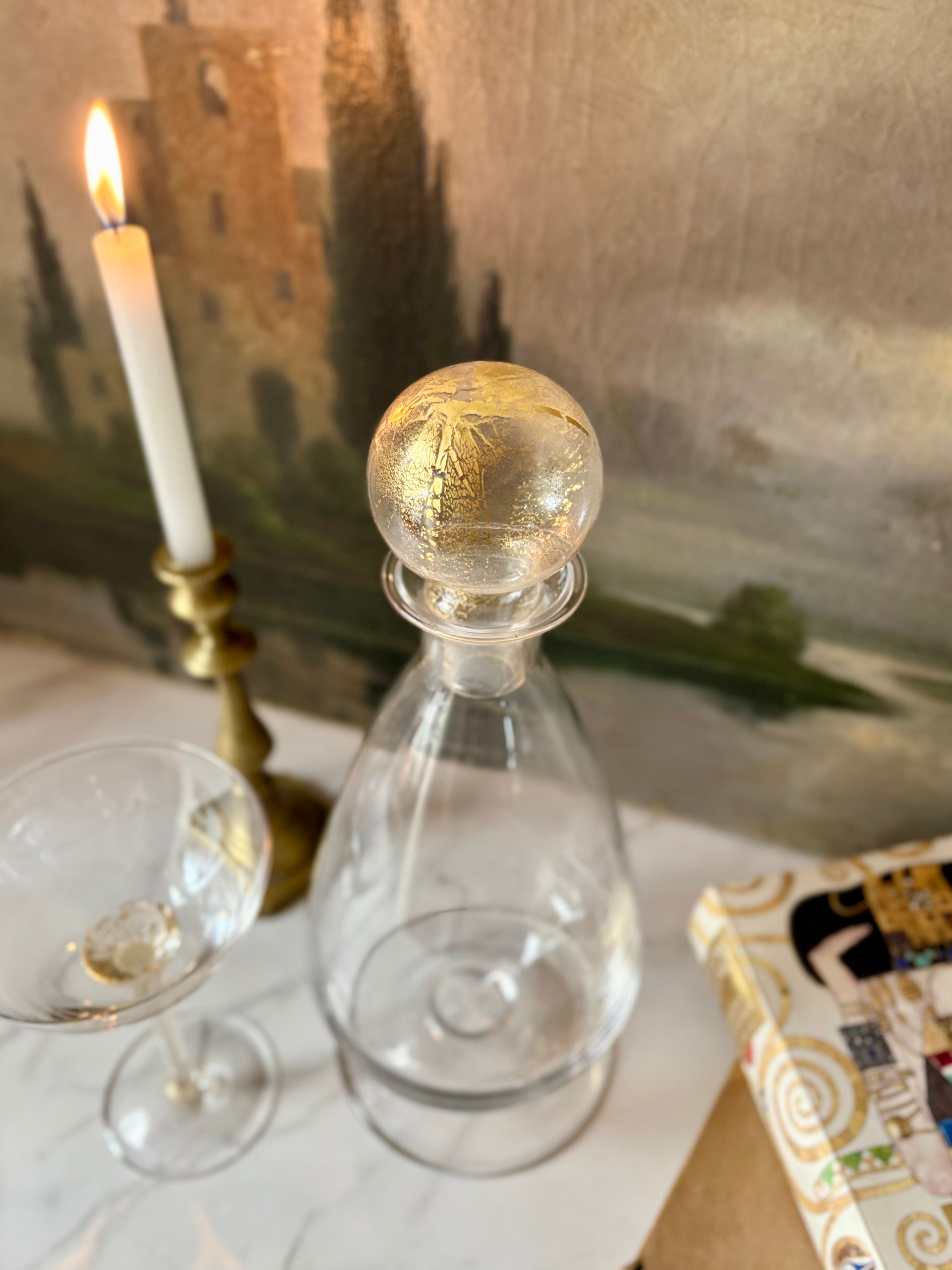 Decanter ou garrafa Murano autêntico