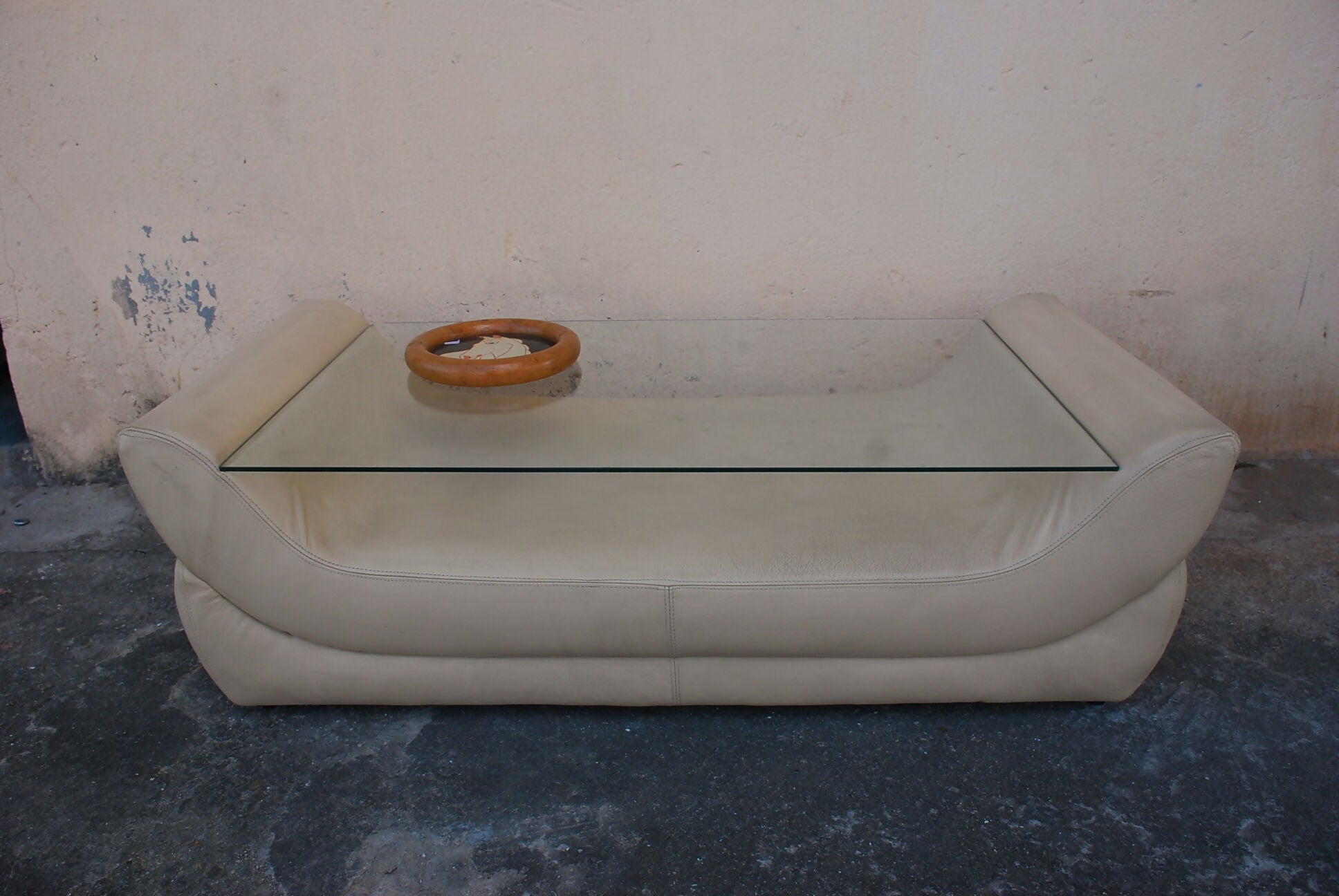 Mesa de Centro Corino E Vidro Anos 80 Revisteiro