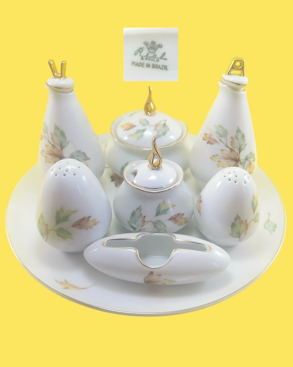 Porcelana Real Conjunto Galheteiro