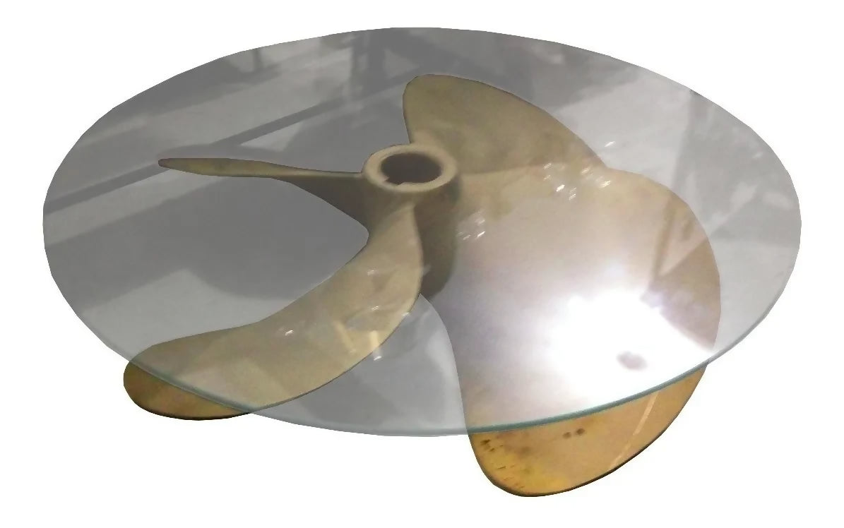 Hélice de barco (grande / em latão) - mesinha de centro