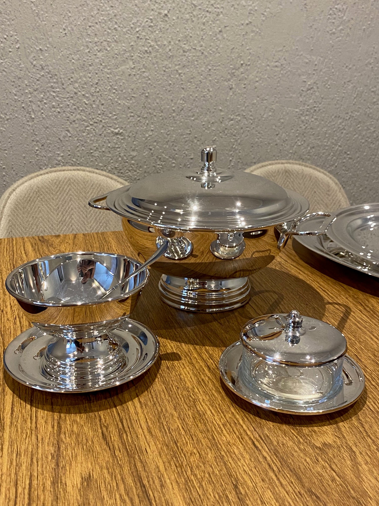 Baixela Sheffield Plate | 7 Peças | Elegância e Tradição à Mesa