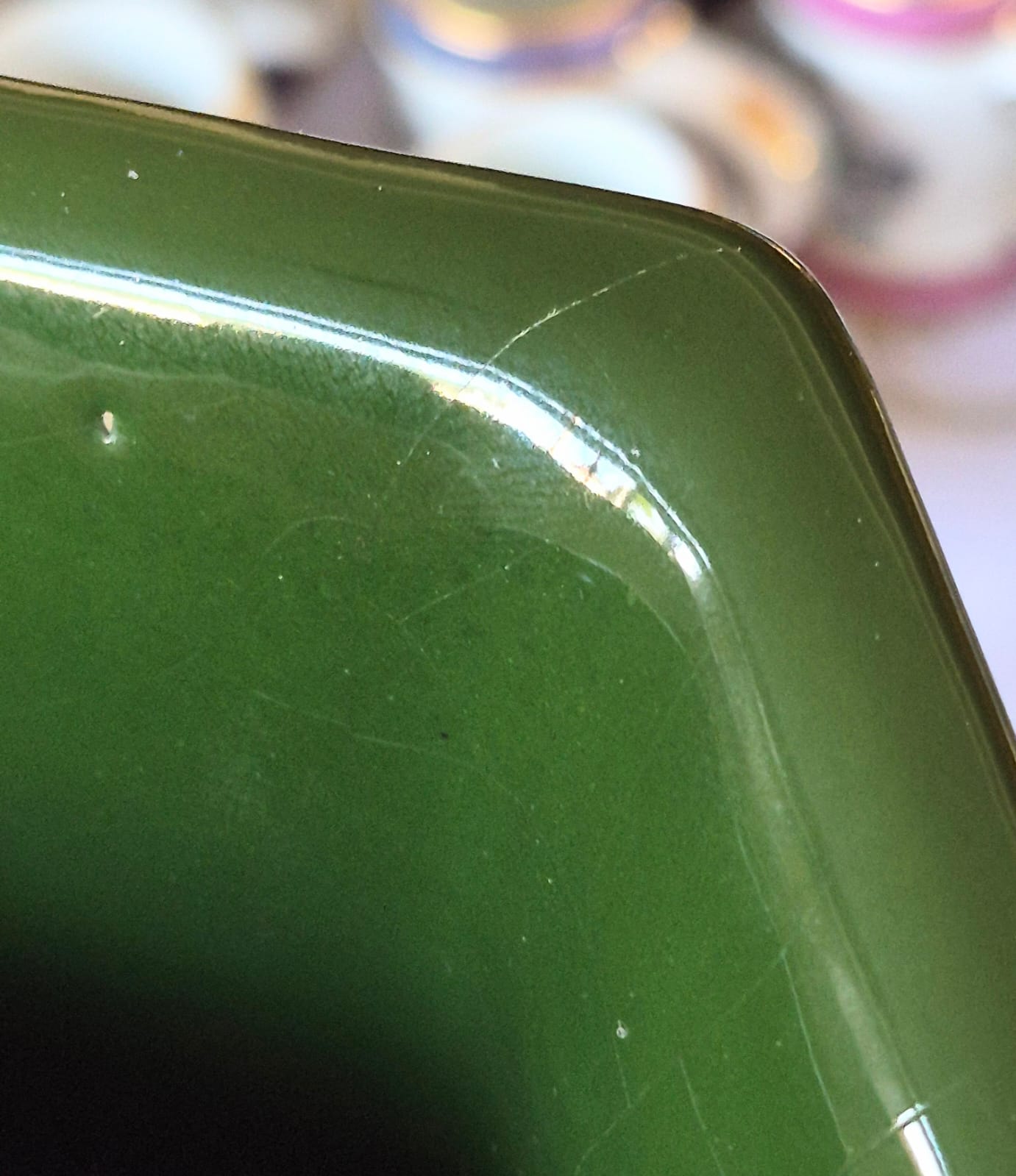 Vaso verde em cerâmica vintage Lee&