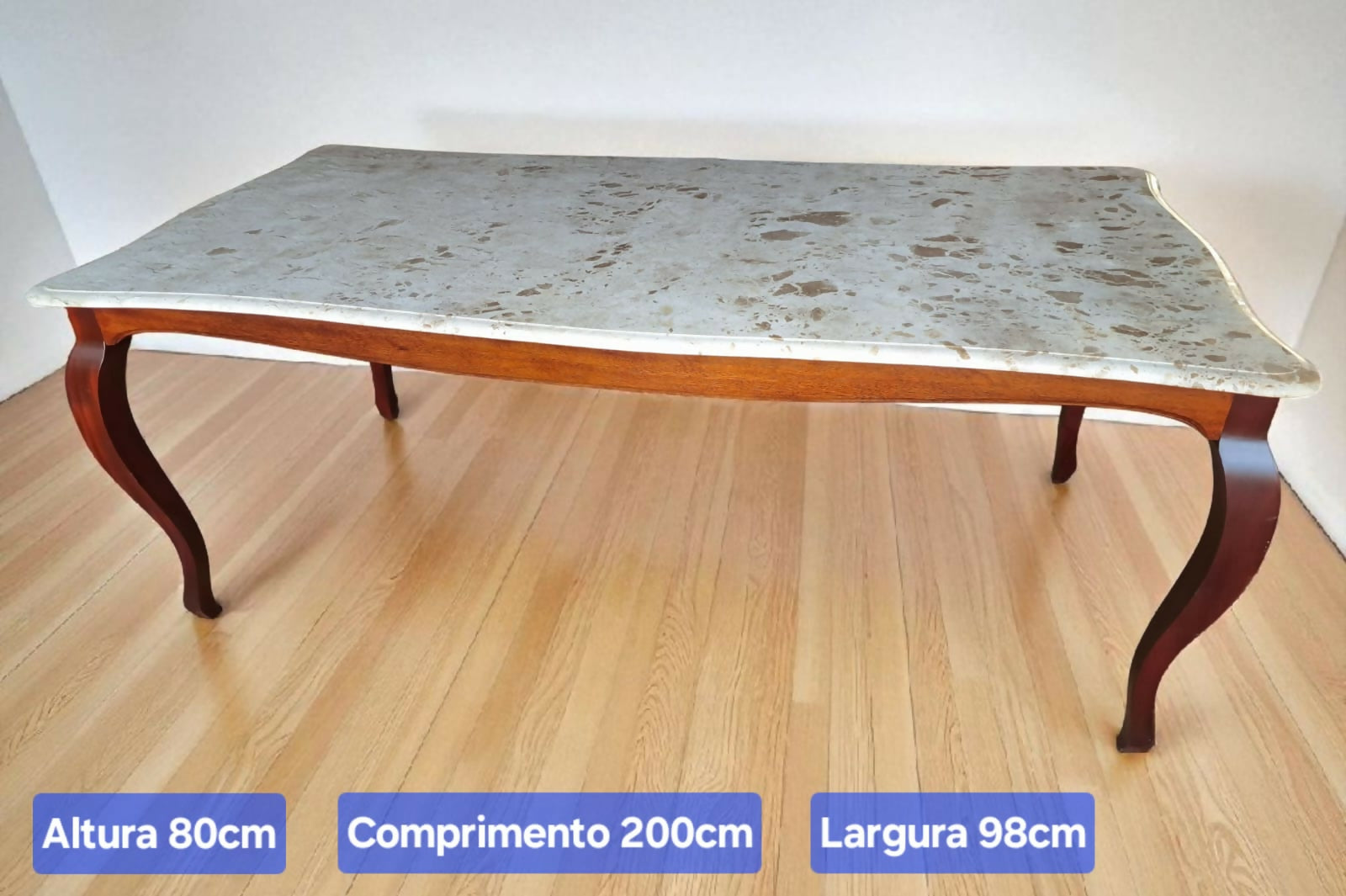 Sala de Jantar Clássica Luis XV (mesa + cadeiras + buffet)