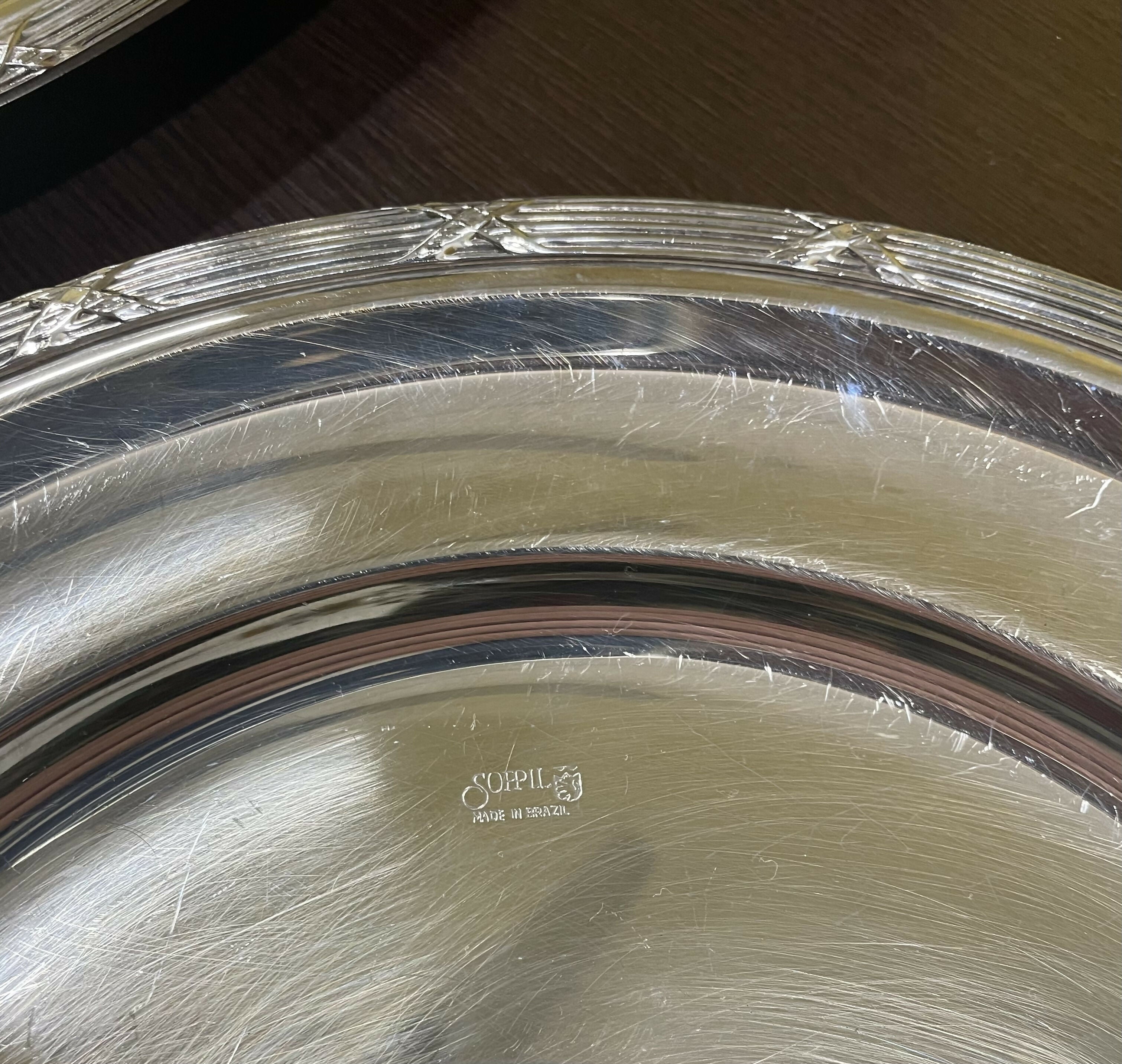 Jogo de Bandejas Soppil espessuradas a prata