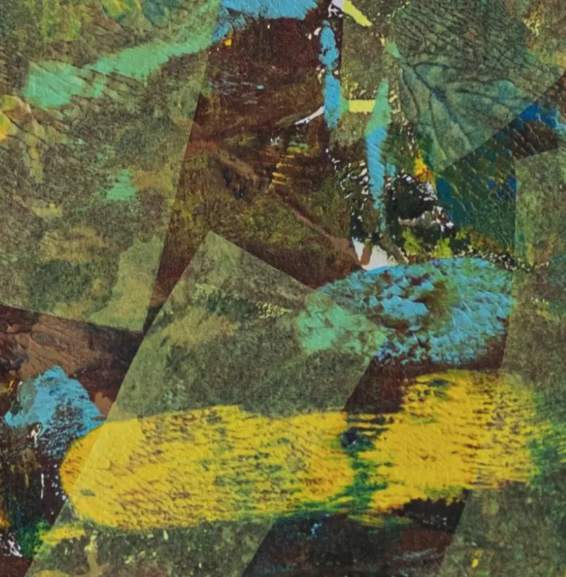 Quadro Decorativo Abstrato 38 X 28 Mata Translúcida - 128