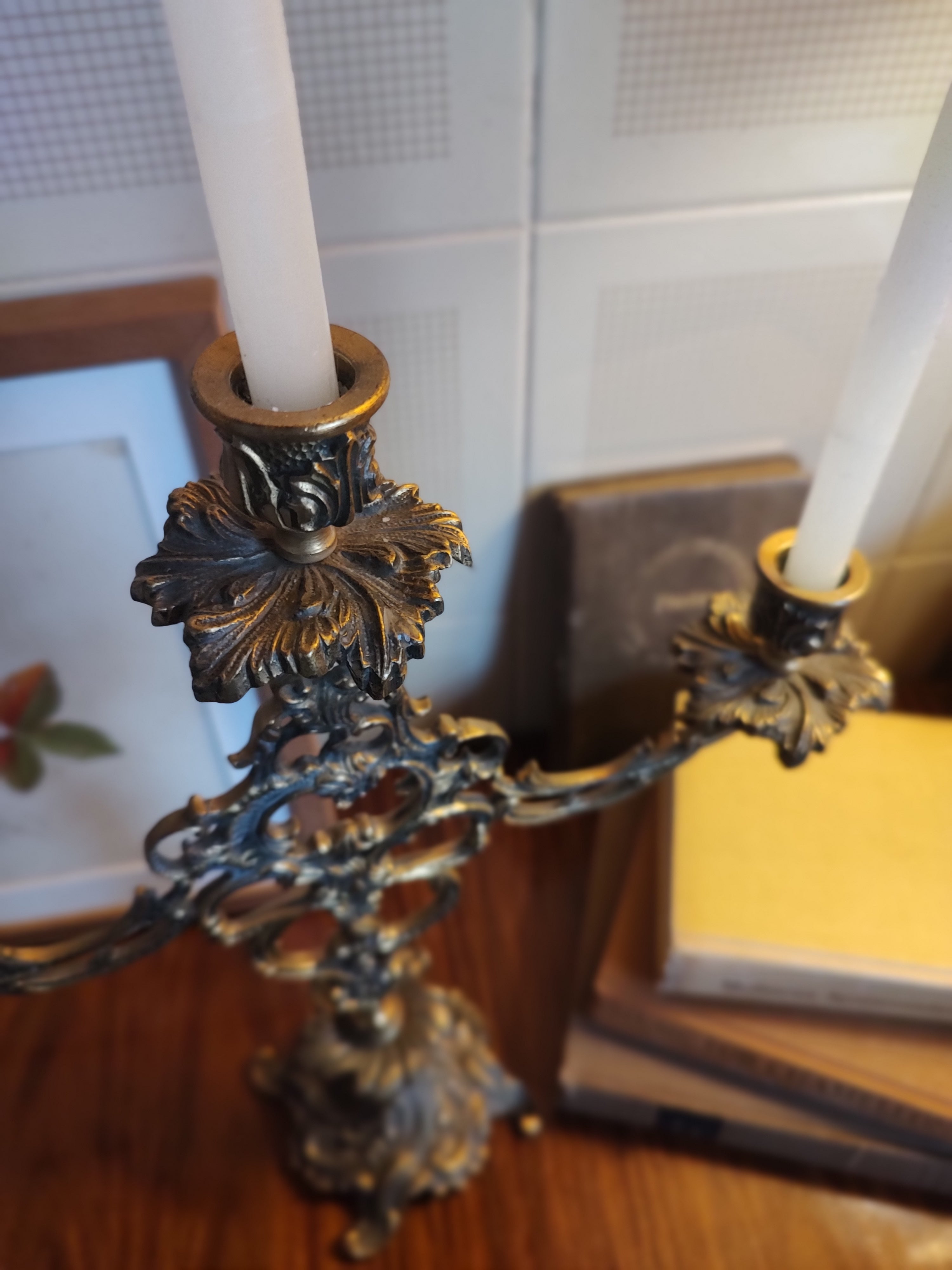 Candelabro em Bronze para três velas Metalúrgica Natalino Tomasi
