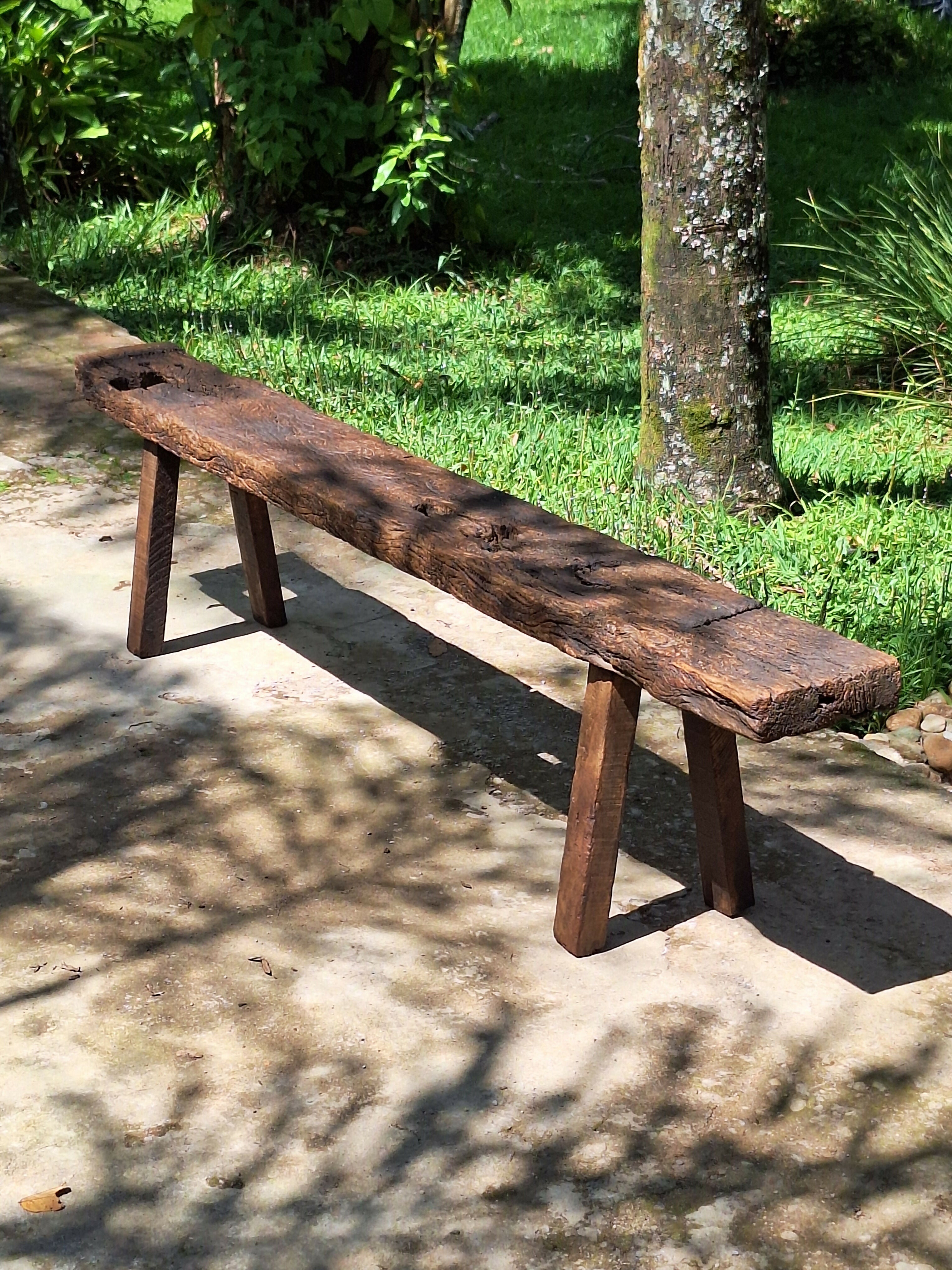 Banco de Dormente Madeira Maciça Garimpo Mineiro