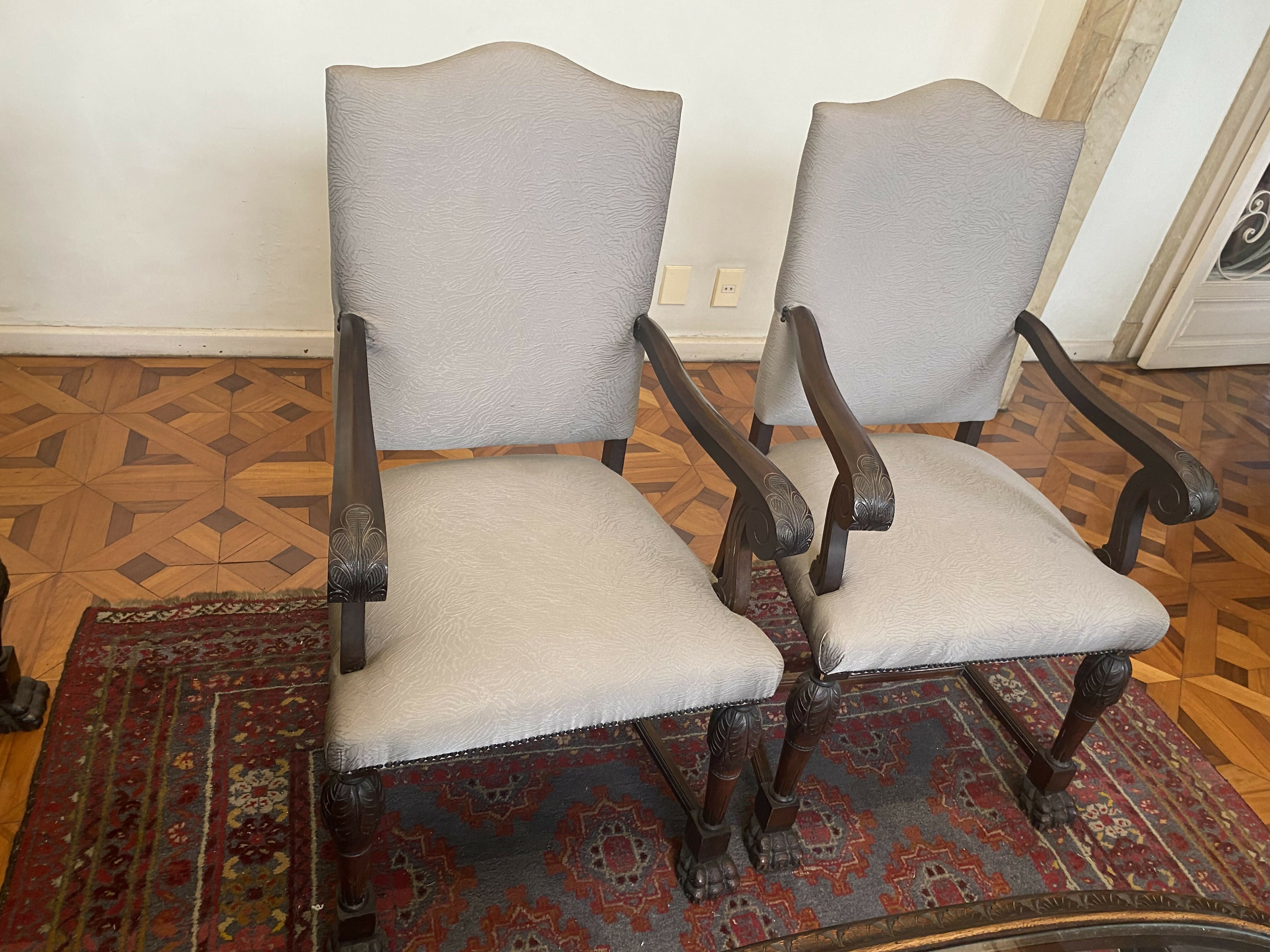 SALA DE PALÁCIO! Completa (sofá, mesa de centro, mesa de jantar, cadeiras, cristaleira, buffet e colunas)