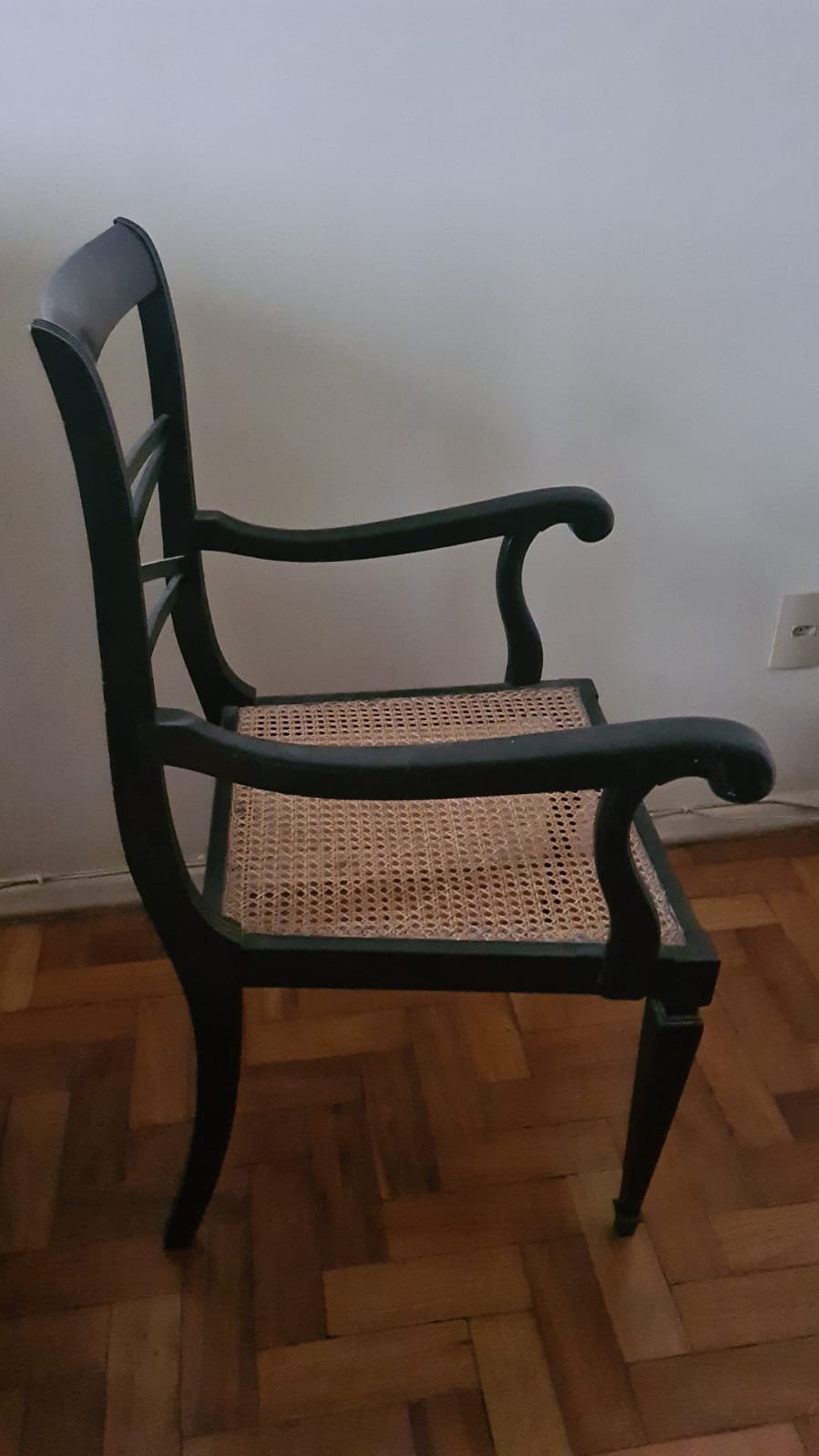 Cadeira tipo Regency palhinha