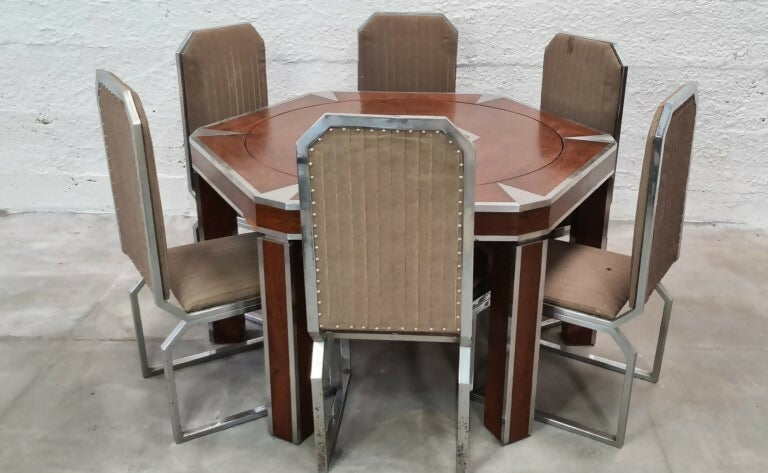 Conjunto Art Déco Jogatina - Mesa + 6 cadeiras