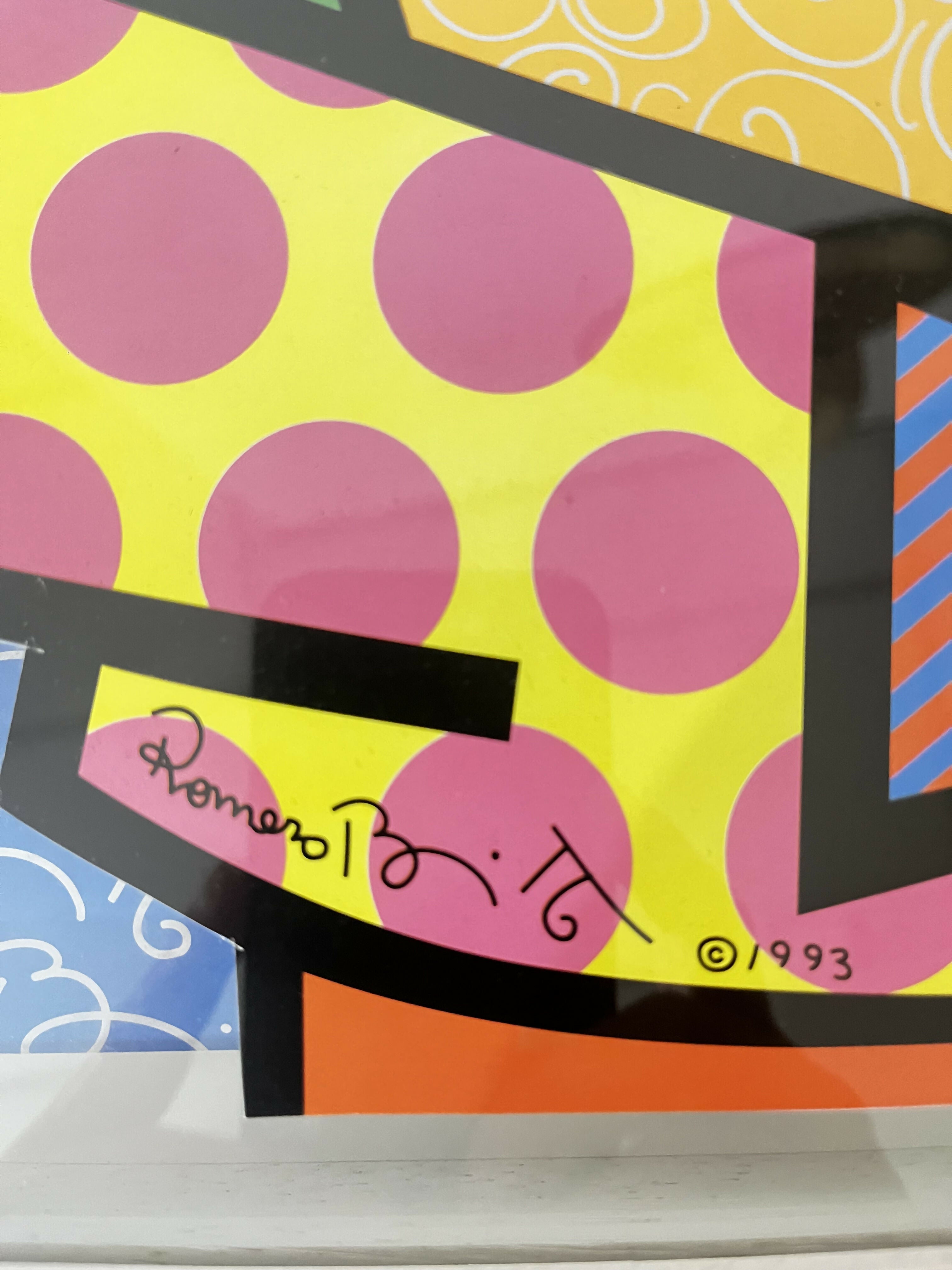 Quadro alto relevo Romero Britto /93