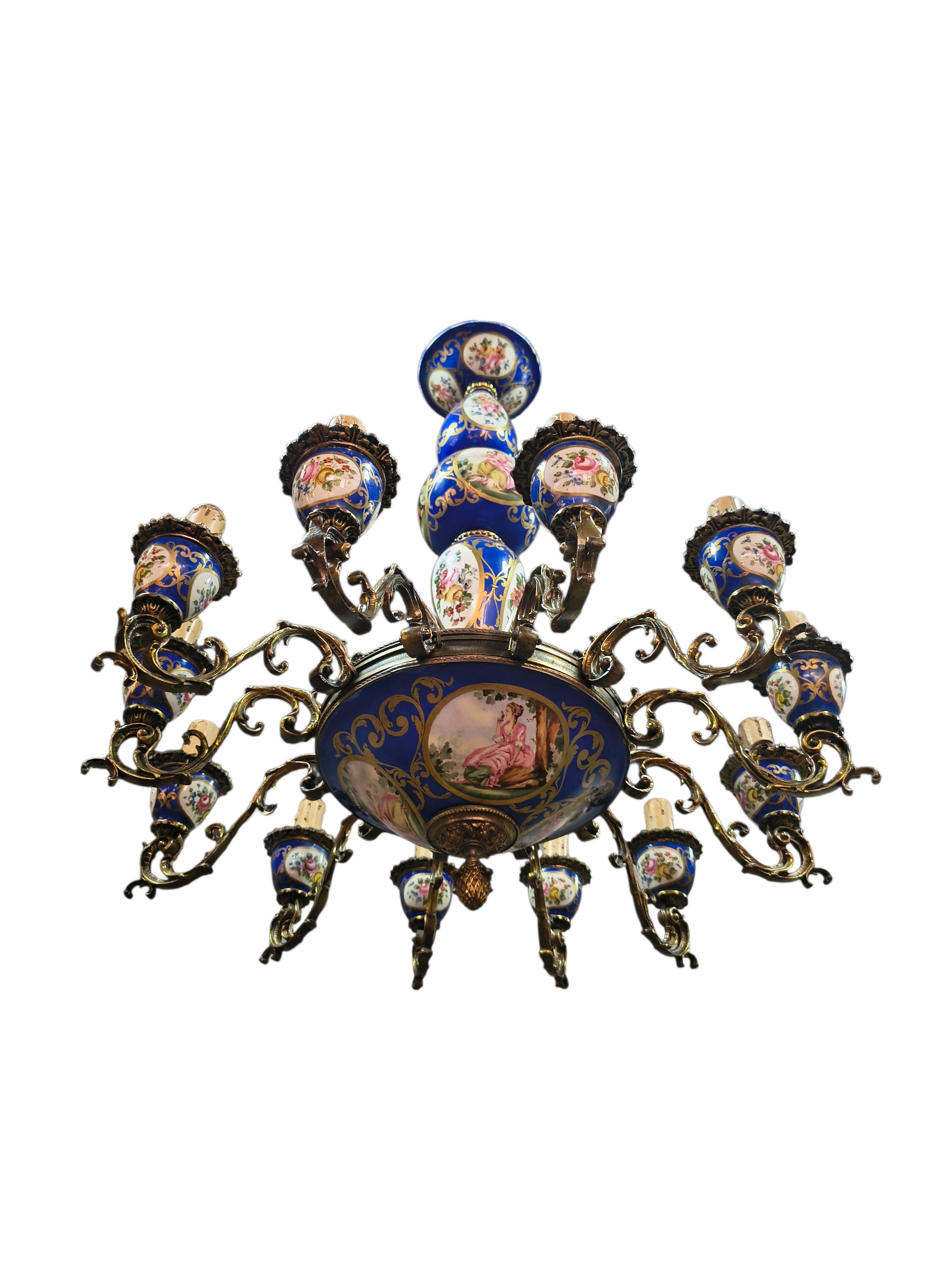 Lustre Francês em Porcelana