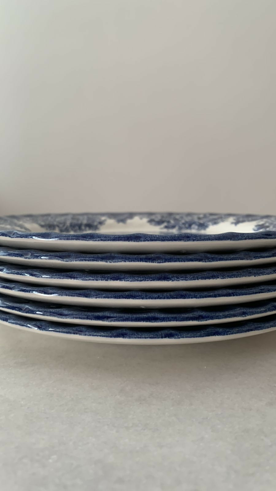 Conjunto de 6 pratos rasos em porcelana Barratts