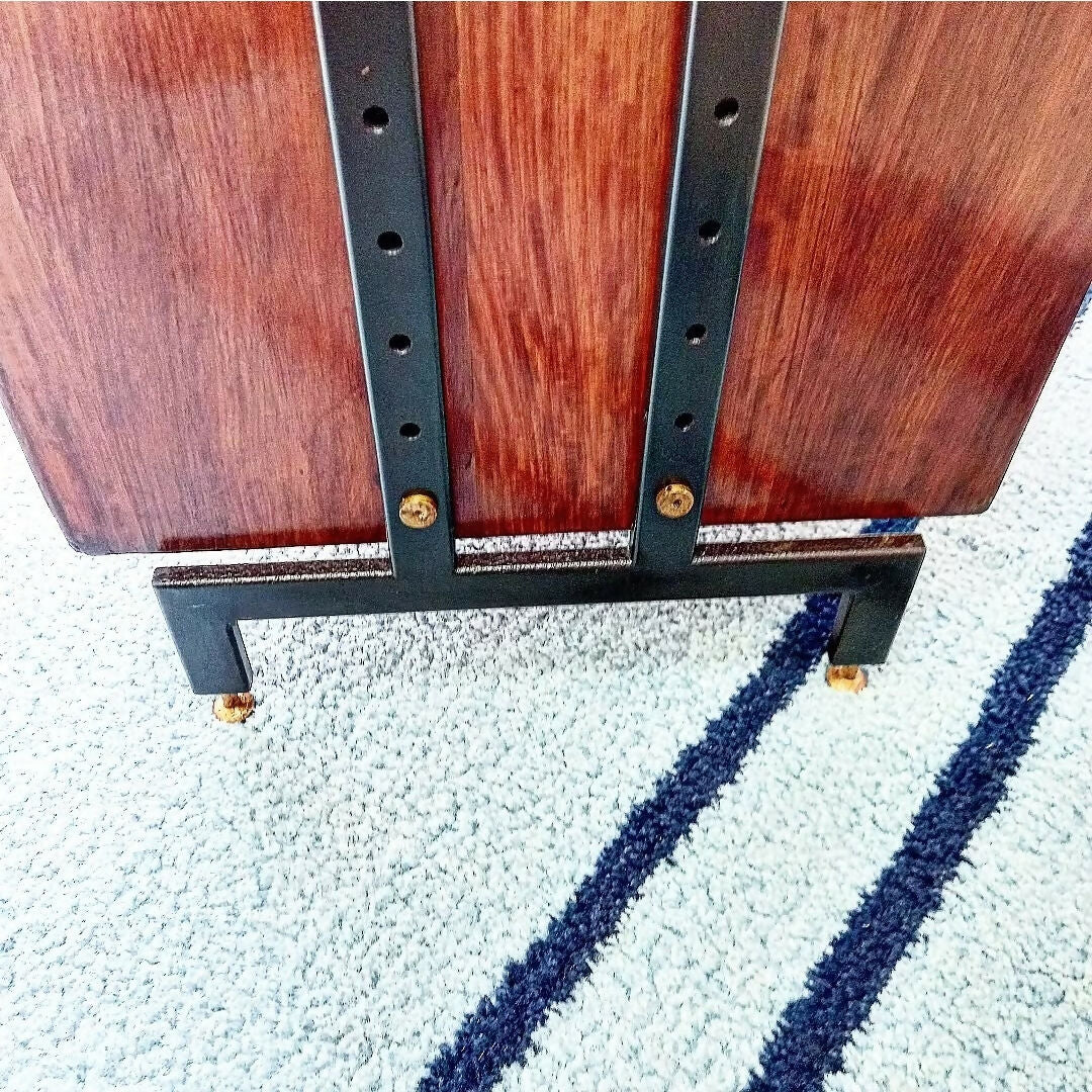 ESTANTE EM JACARANDÁ E FERRO ANOS 60