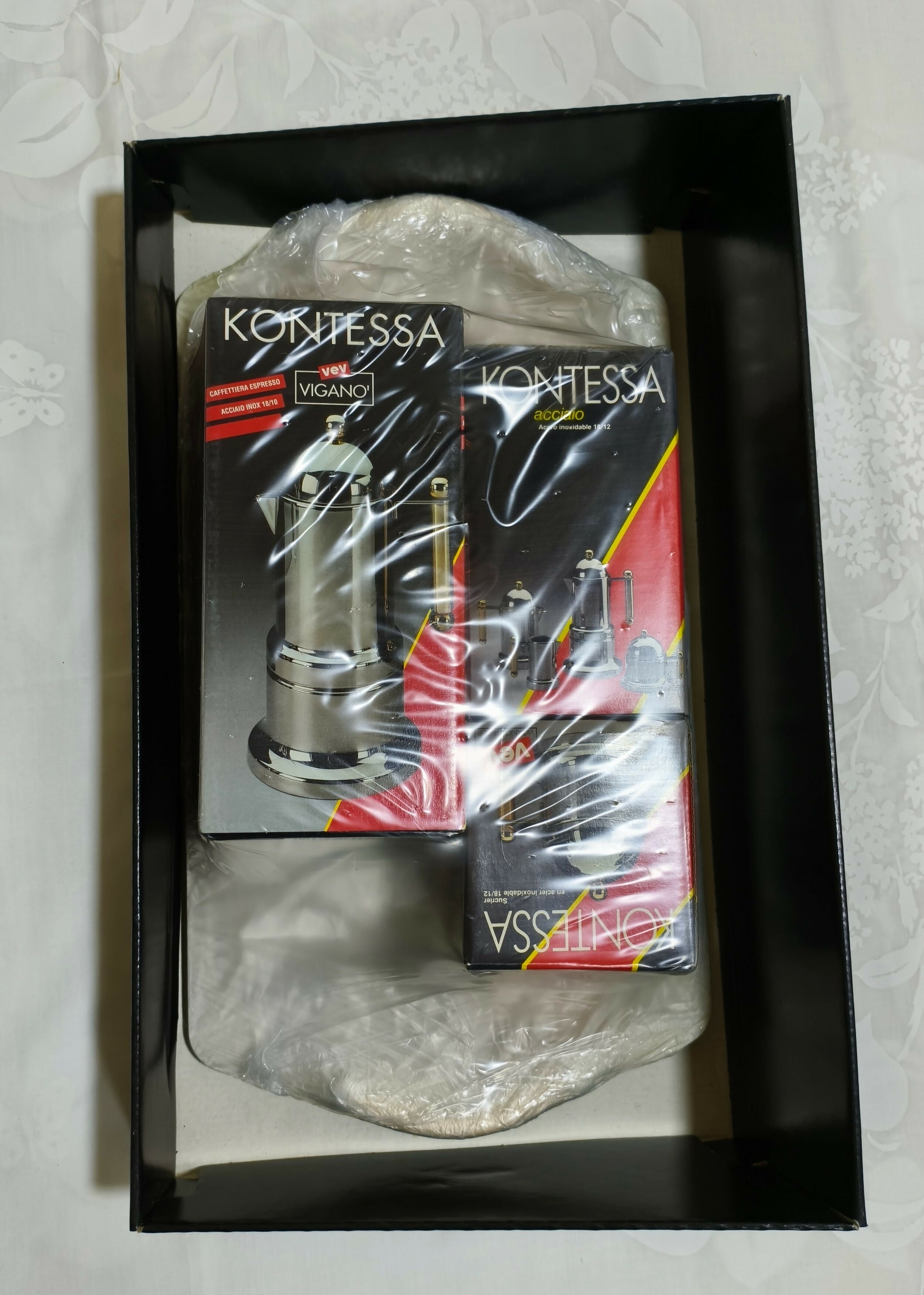 Conjunto italiano para café inox – 5 Peças