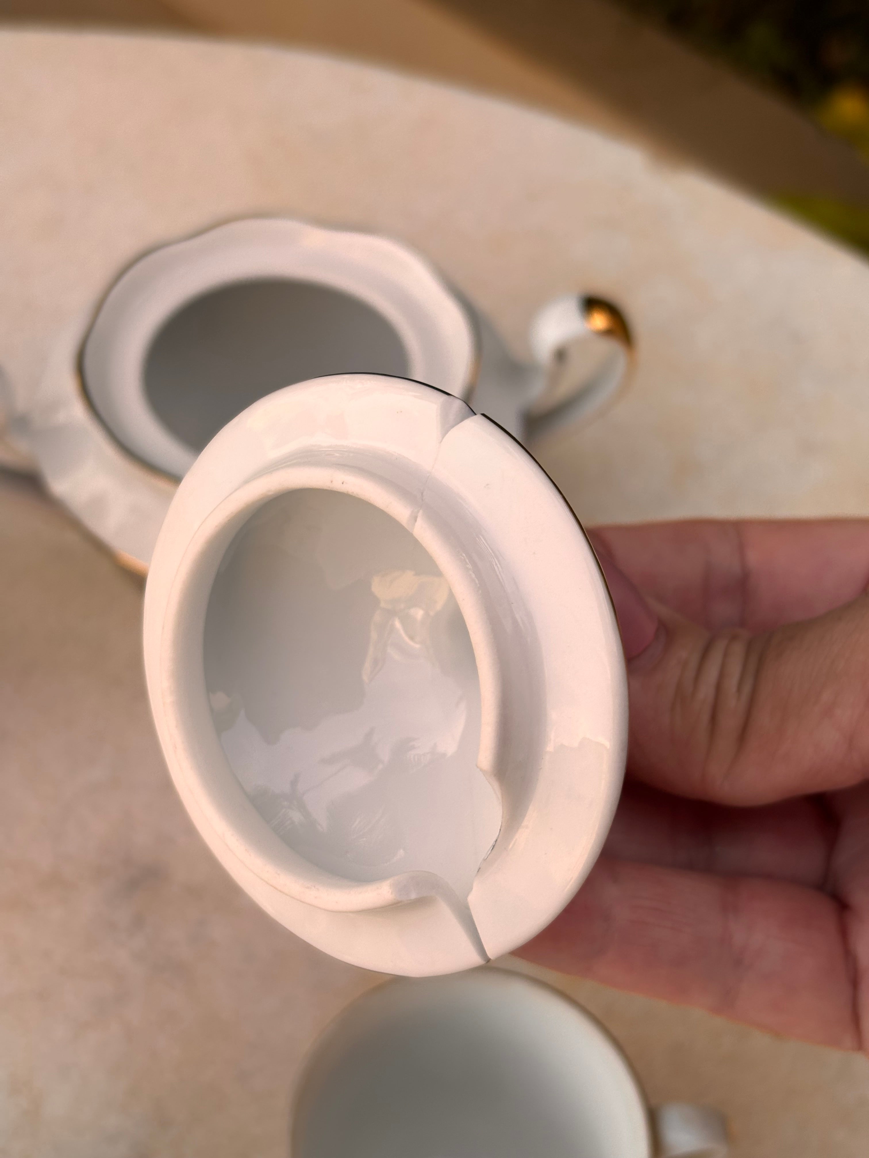 Jogo De Café Antigo Porcelana Steatita Década 60