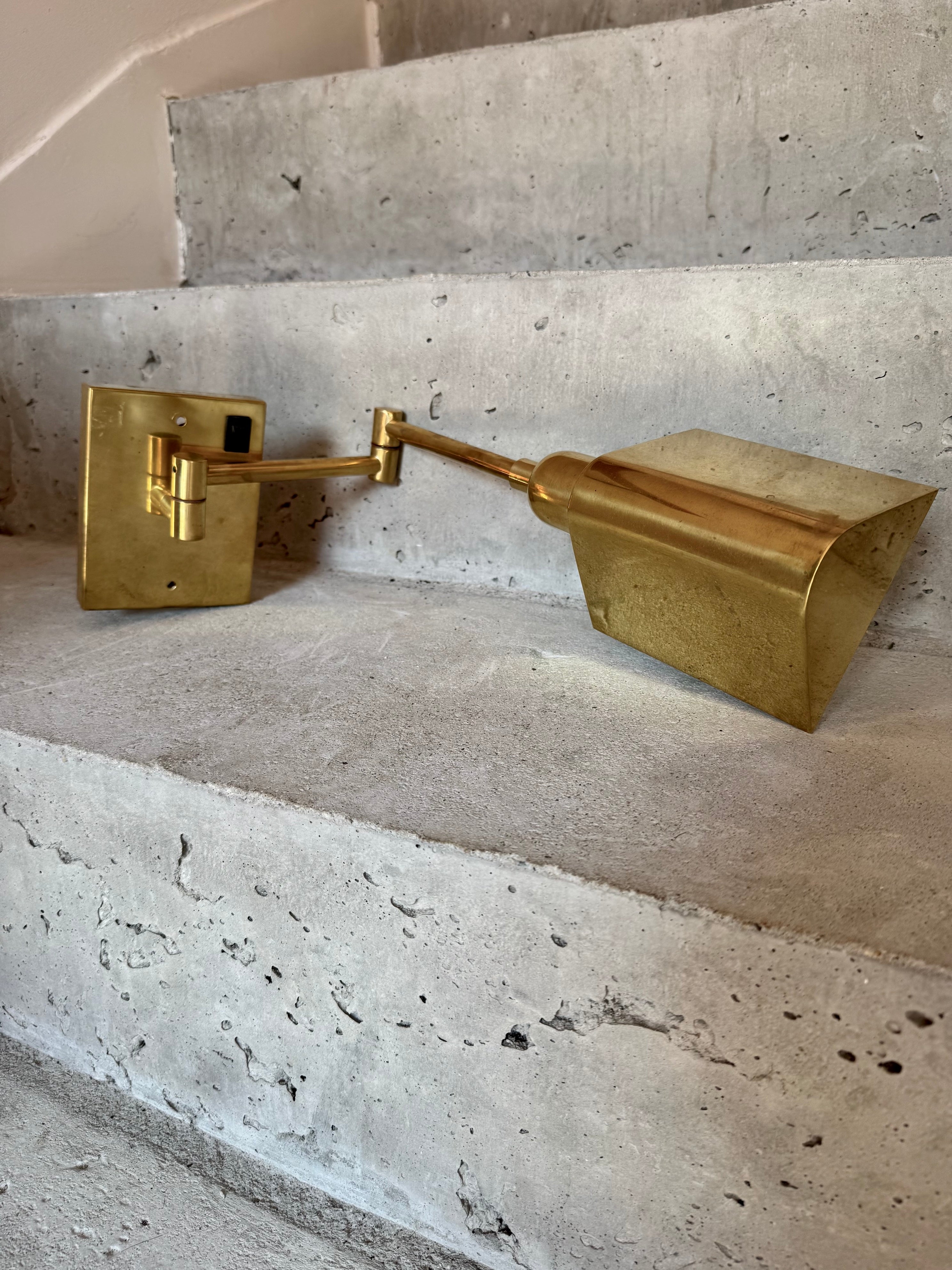 Arandela Luminária Articulada Latão dourado - Anos 50