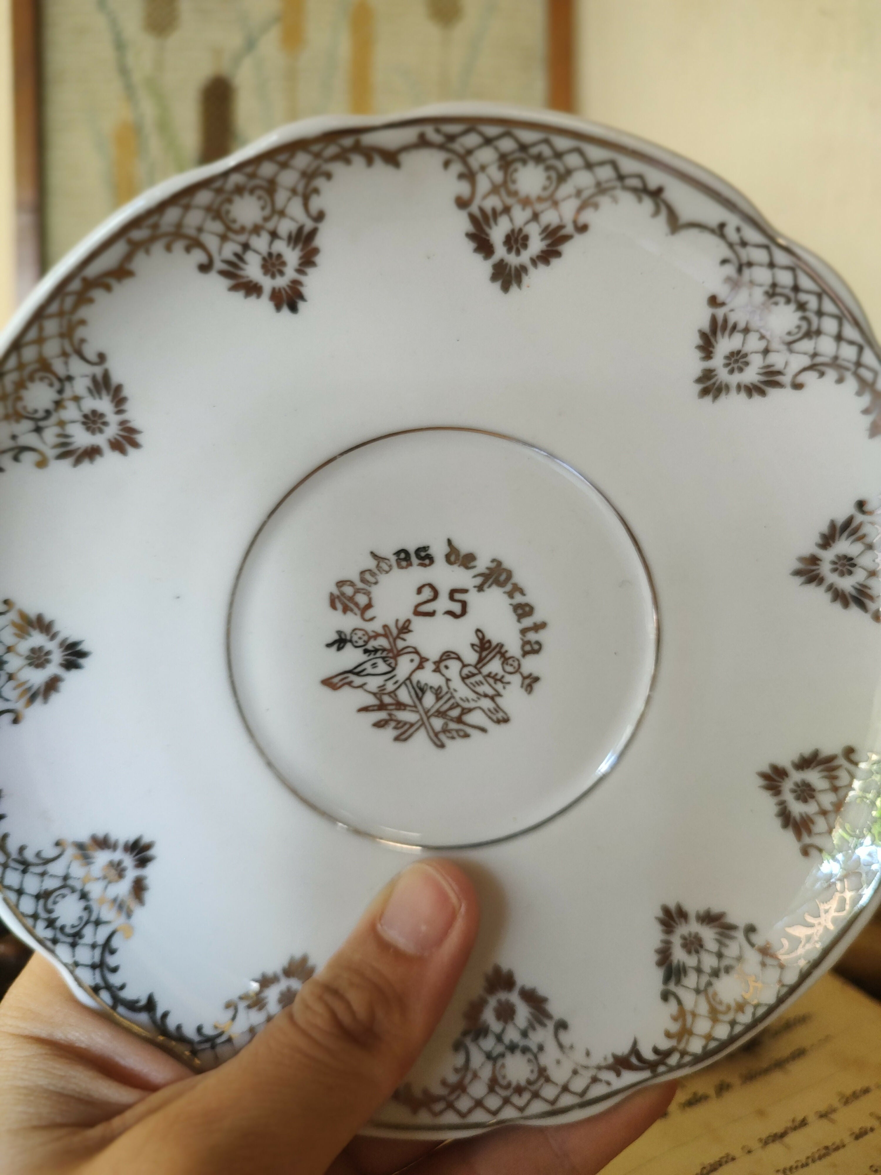 Antigos Pratinhos de parede Bodas de Prata (valor unitário)