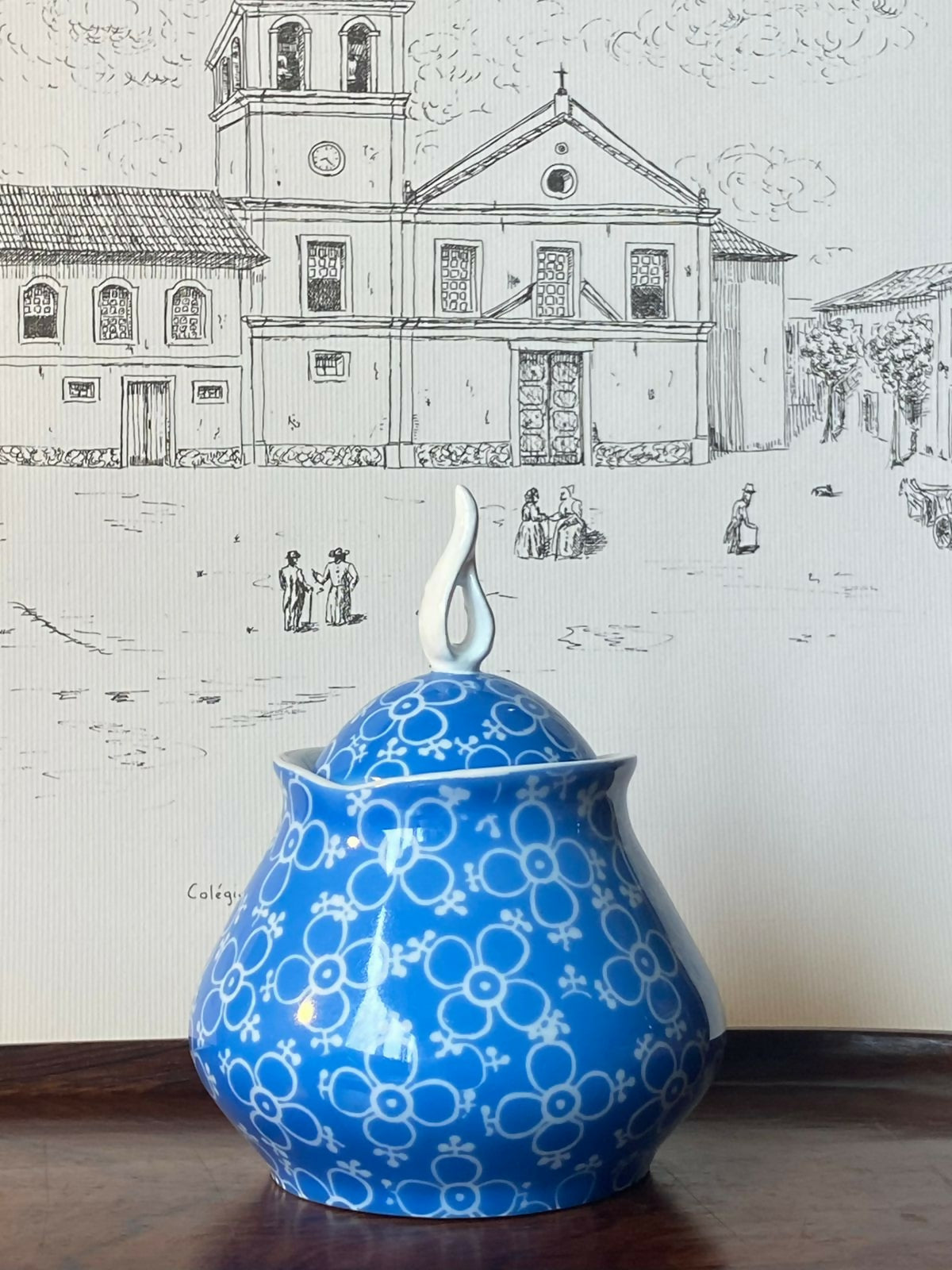 Bule e Açucareiro Porcelana Real 50’s (DMCPS_272)