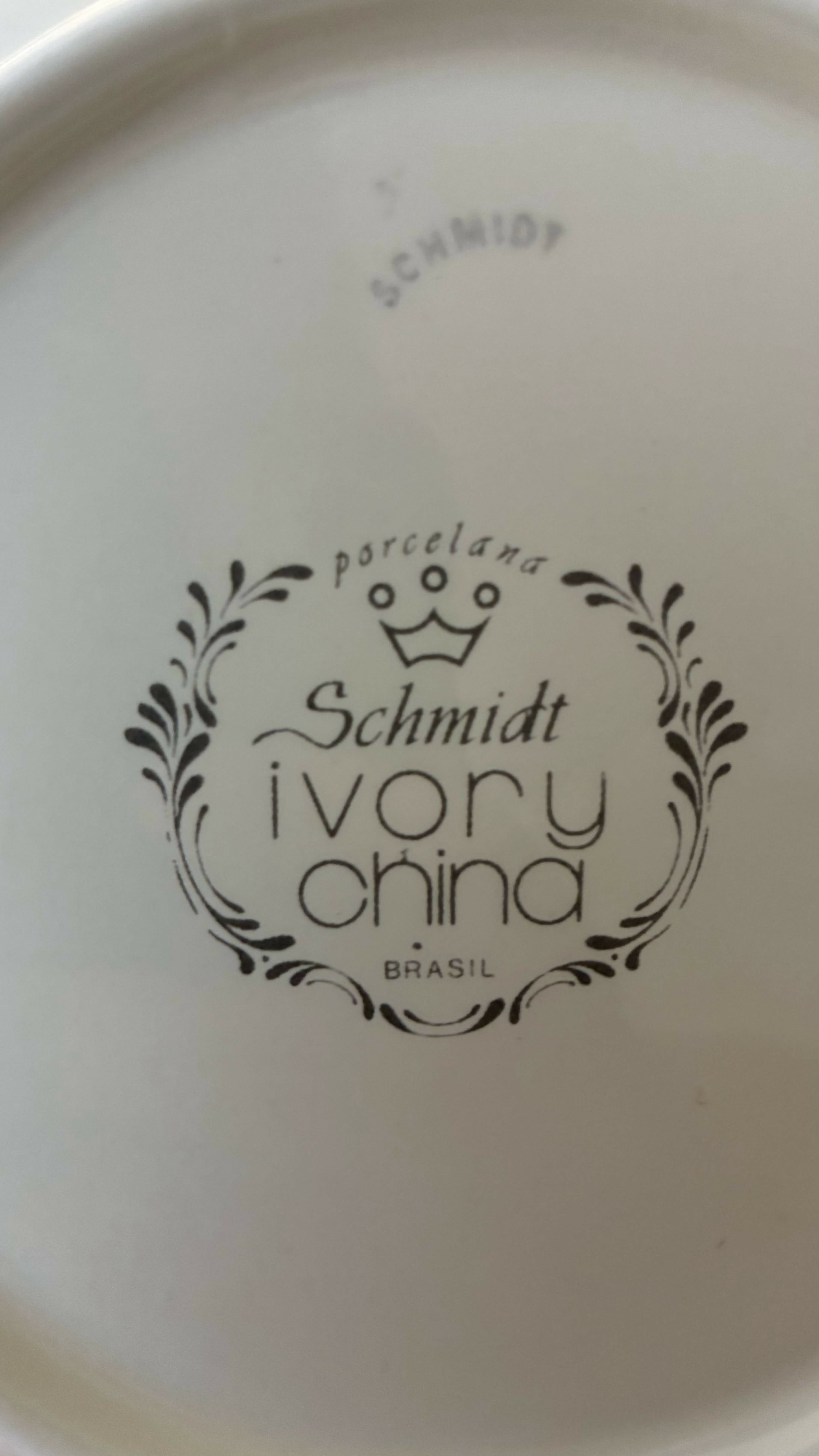 Aparelho de Jantar Schmidt Ivory China – 42 Peças