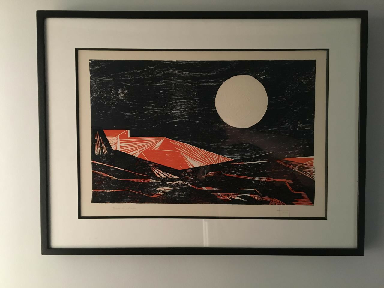 Quadro xilogravura de Hanna Brandt