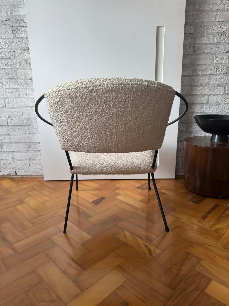 Poltrona de Ferro e Tecido