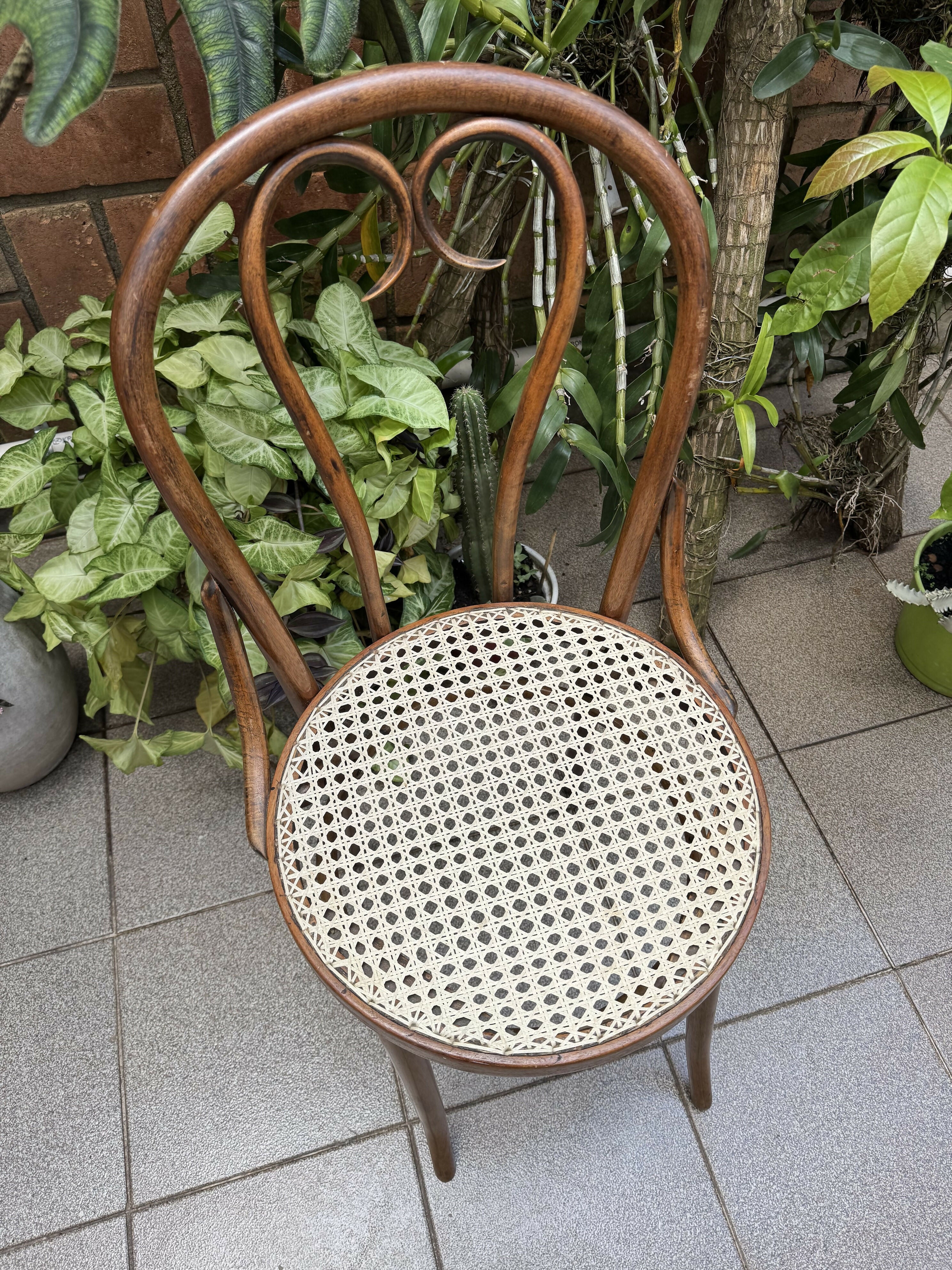 Cadeira Thonet Modelo Coração Assento em Palhinha de Algodão