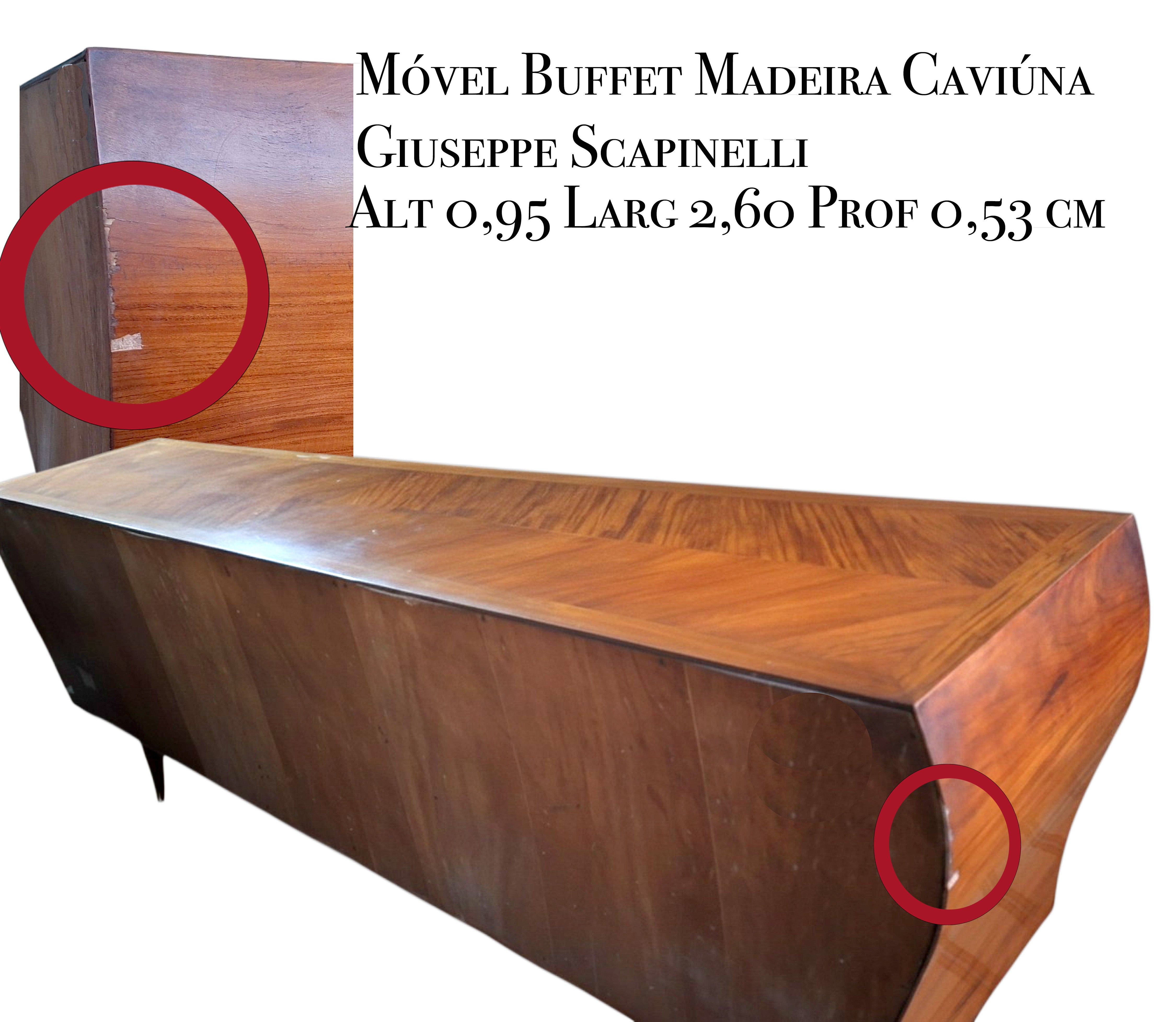 Buffet Vintage em Madeira Caviúna – Giuseppe Scapinelli – Anos 50/60